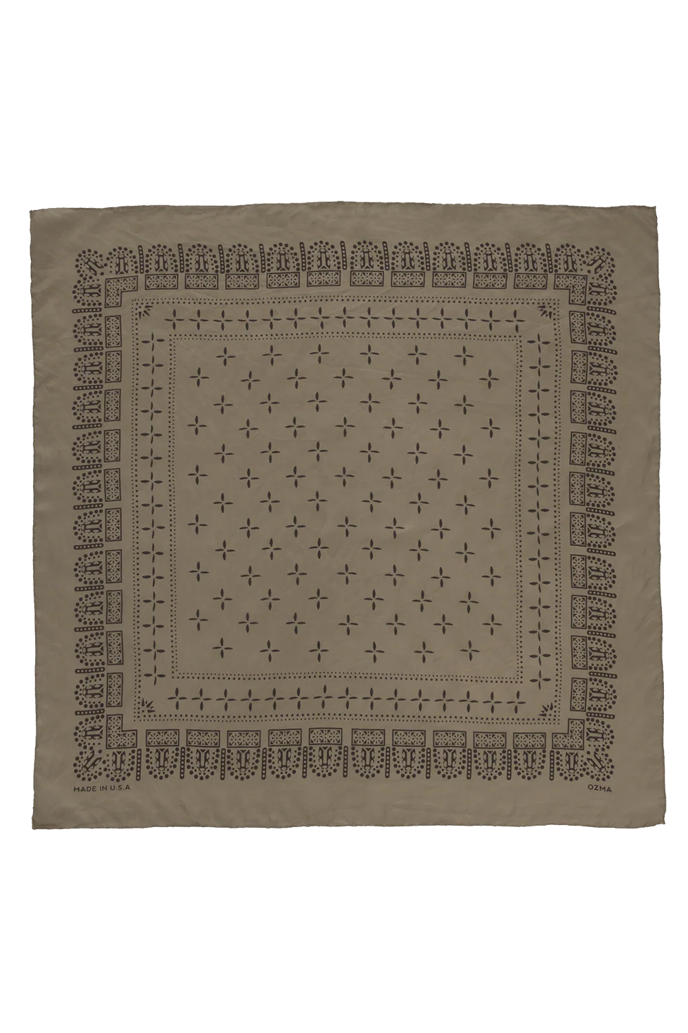 1930s Bandana, Regen Silk, Khaki