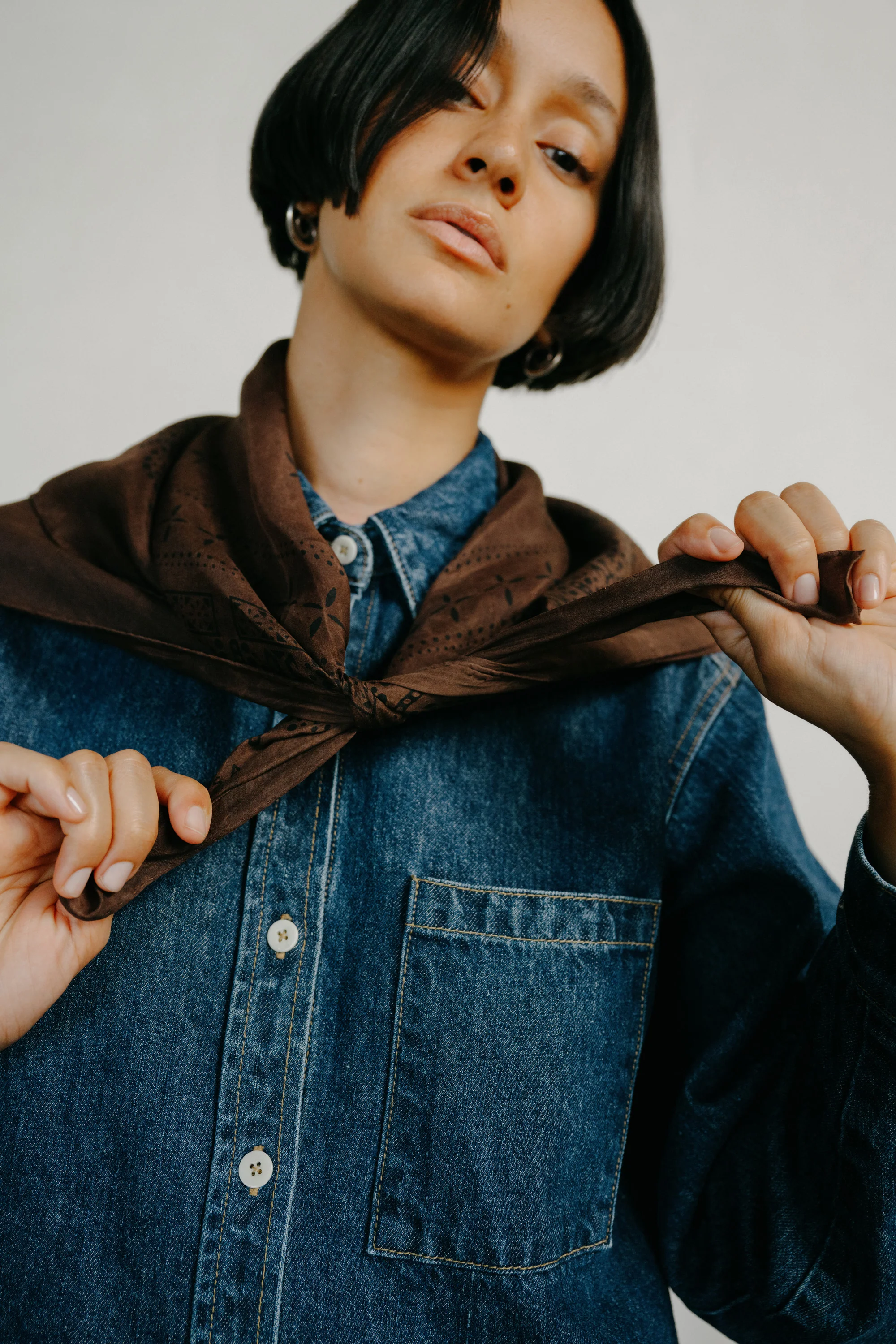 1930s Bandana, Regen Silk, Manzanita - Image 5