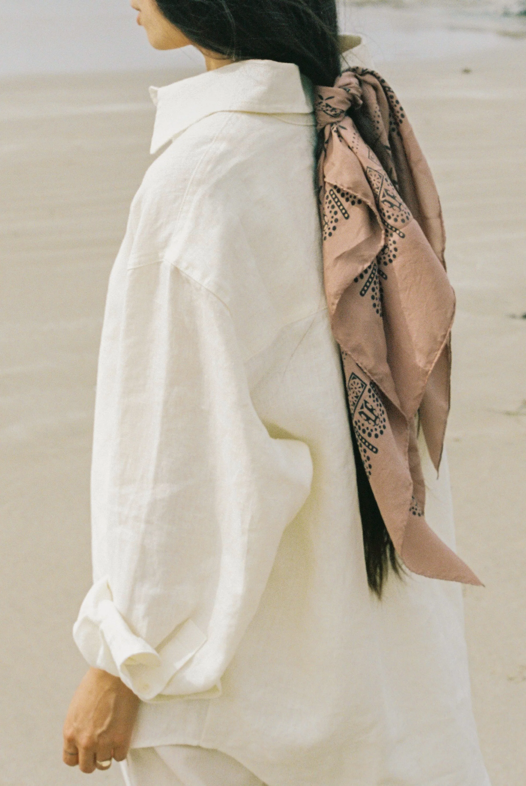 1930s Bandana, Regen Silk, Rosehip - Image 4