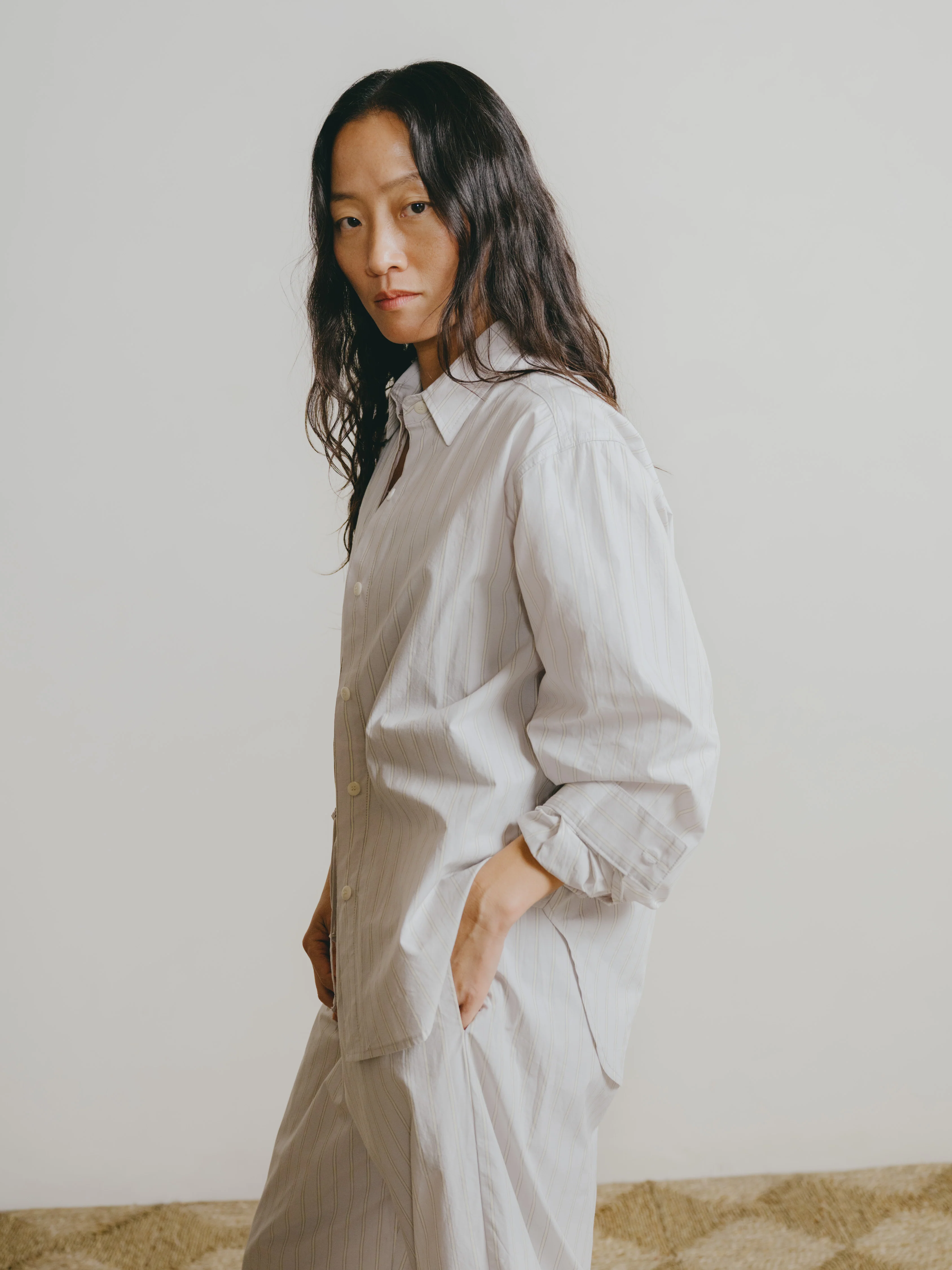 All Day Pant, Japanese Organic Cotton, Isla Stripe - Image 4