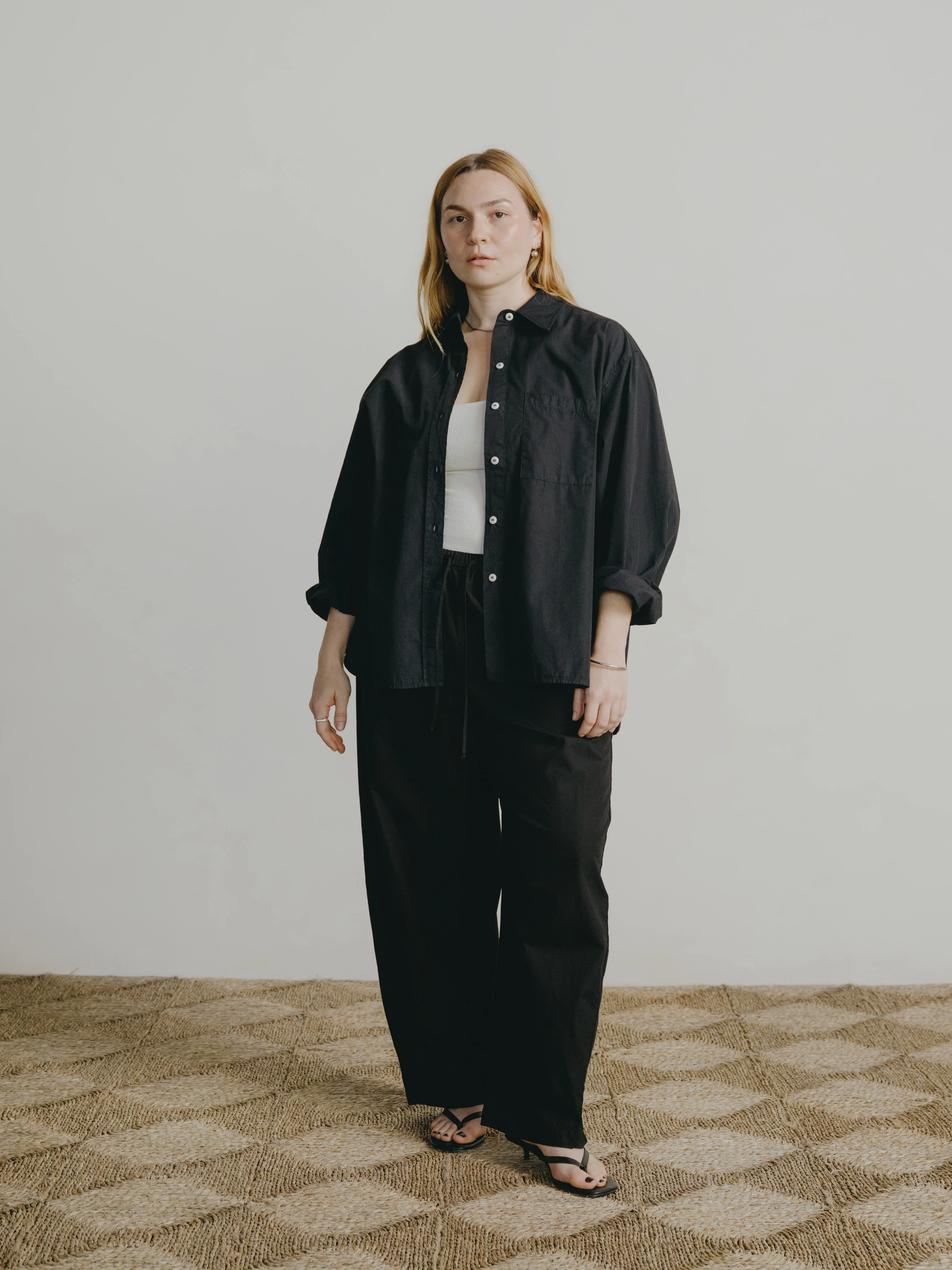All Day Pant, Organic Poplin, Black - Image 5