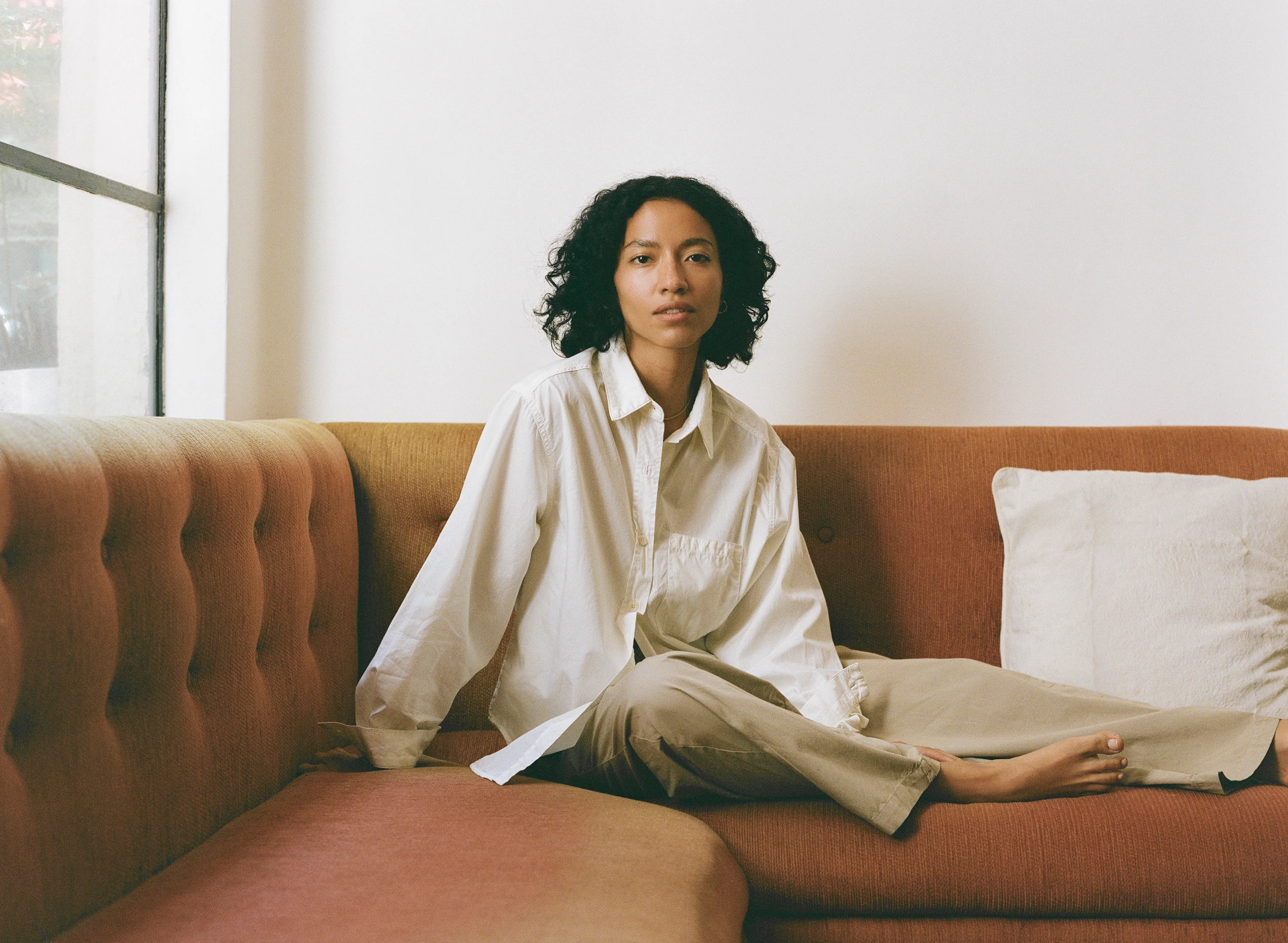 All Day Pant, Organic Poplin, Khaki - Image 3