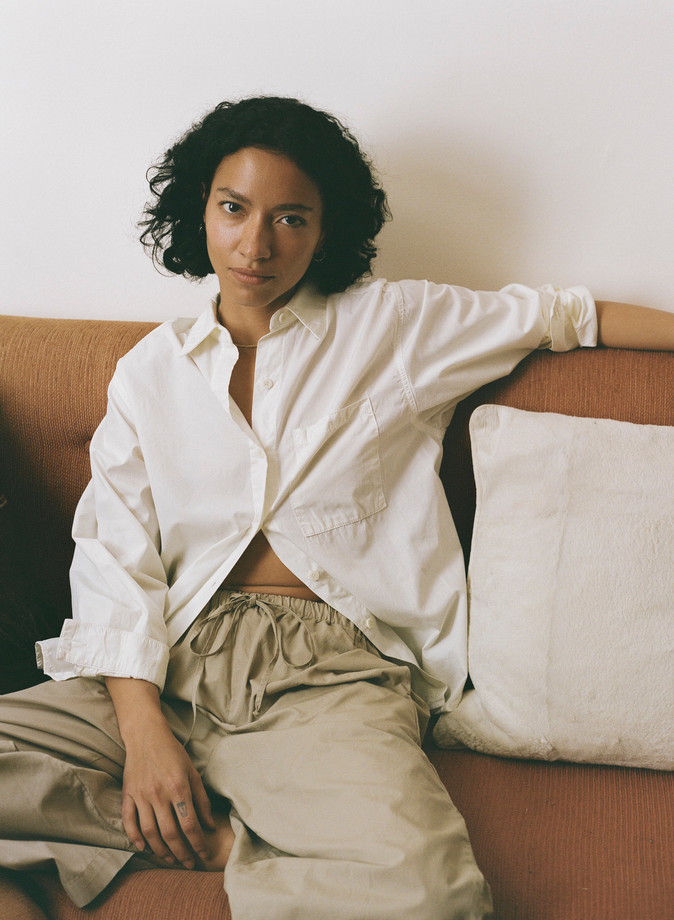 All Day Pant, Organic Poplin, Khaki - Image 4