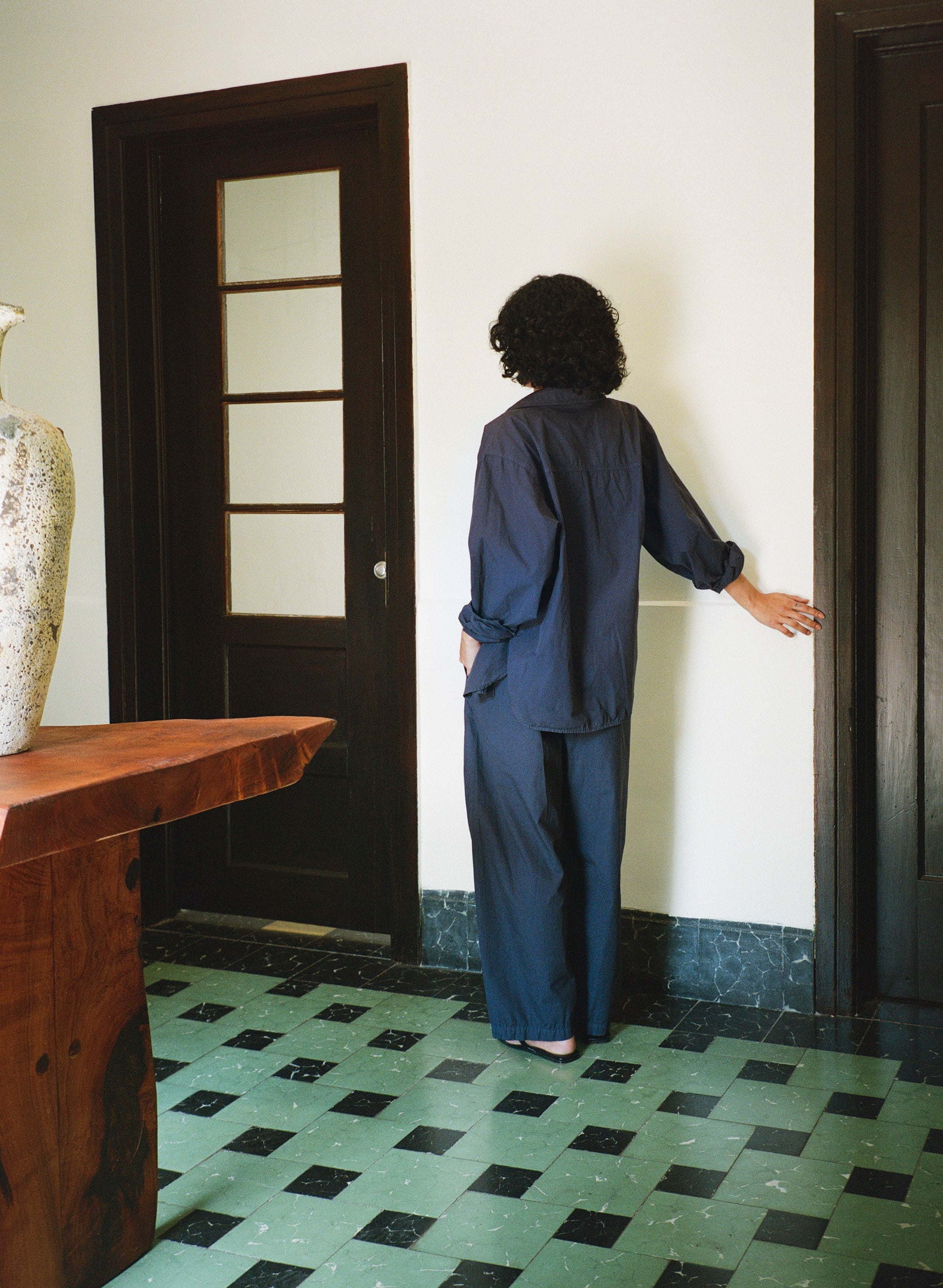 All Day Pant, Organic Poplin, Navy - Image 5