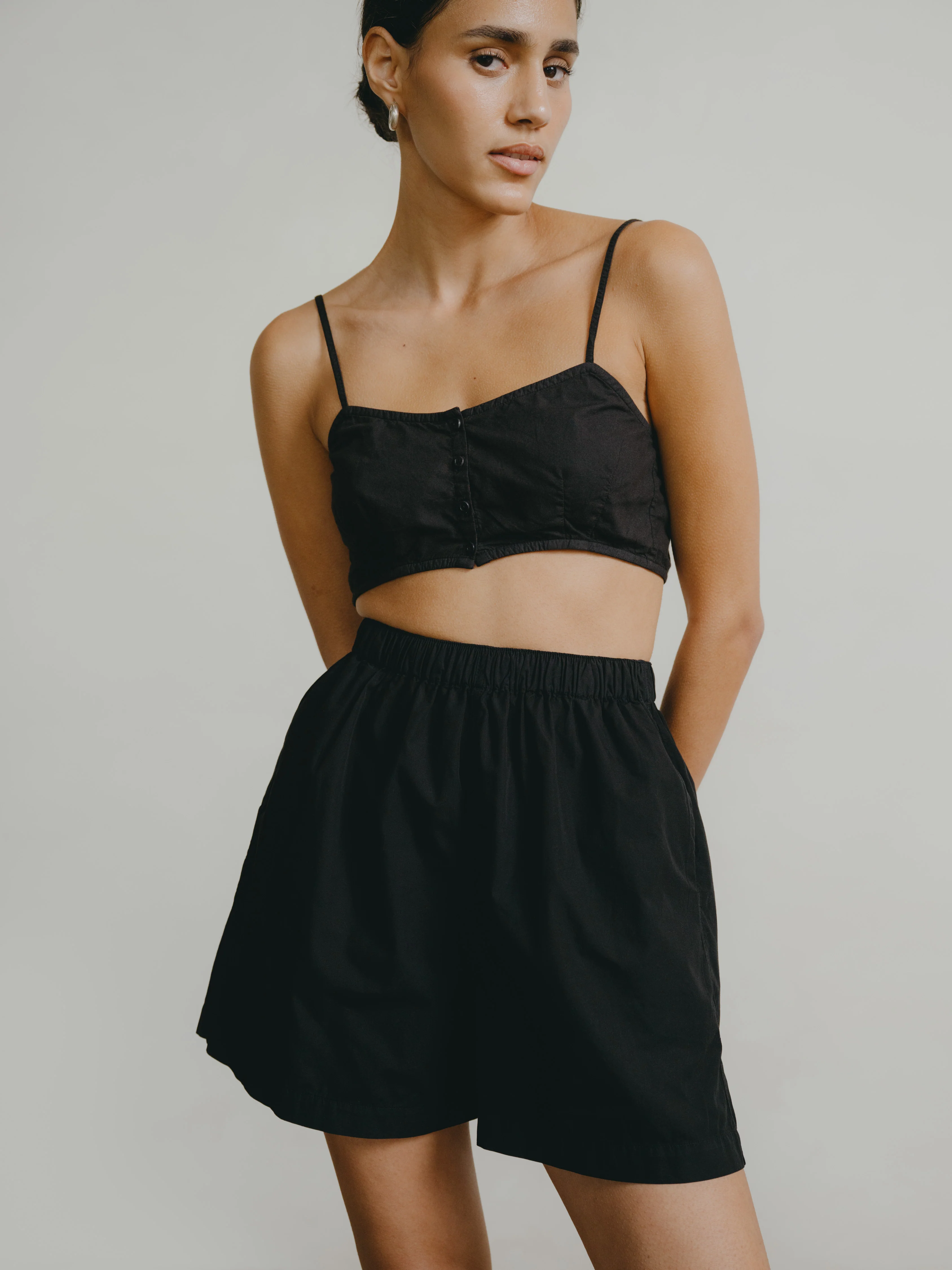 All Day Short, Organic Poplin, Black - Image 5