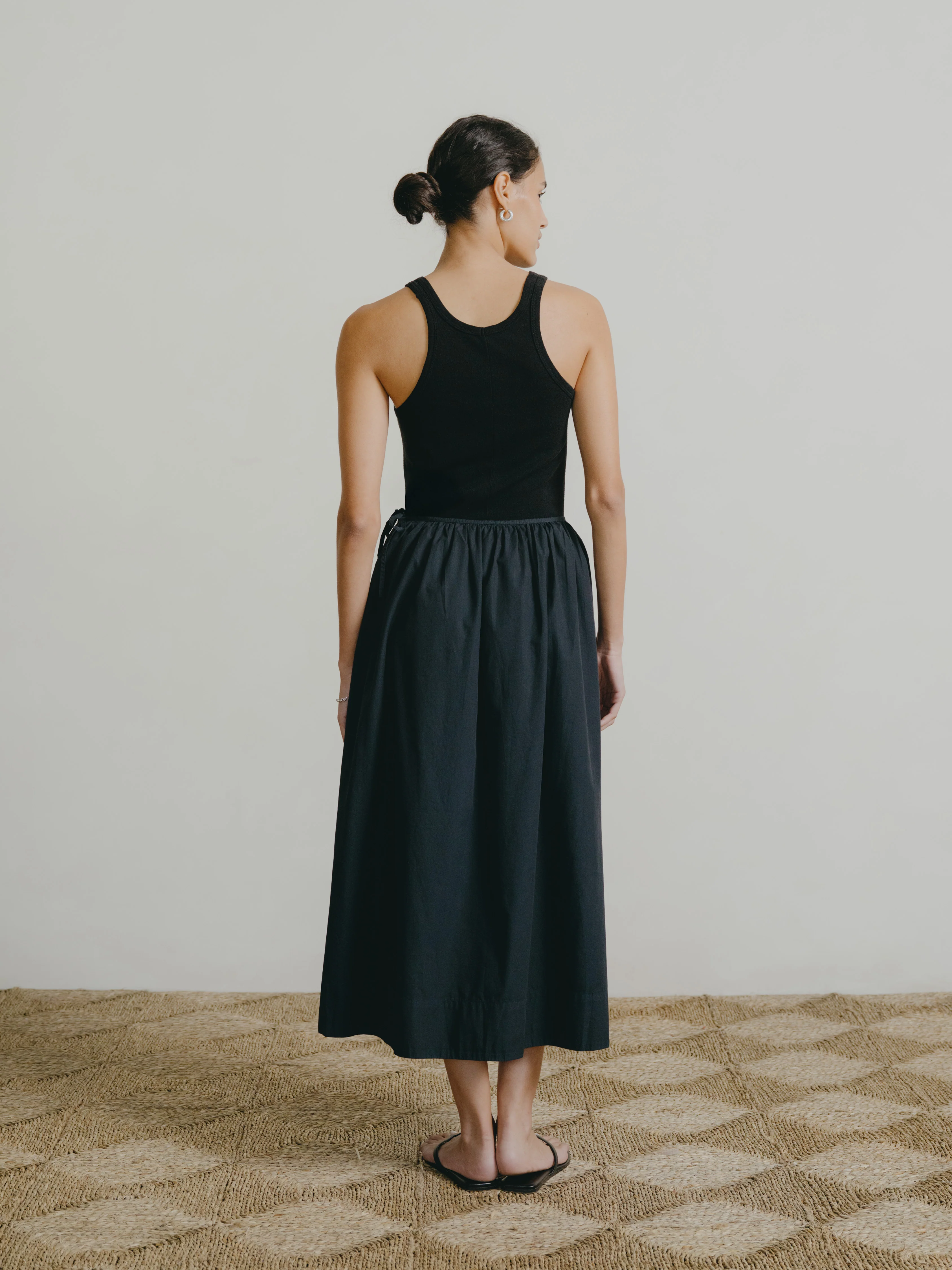 Avita Skirt, Organic Poplin, Black - Image 3