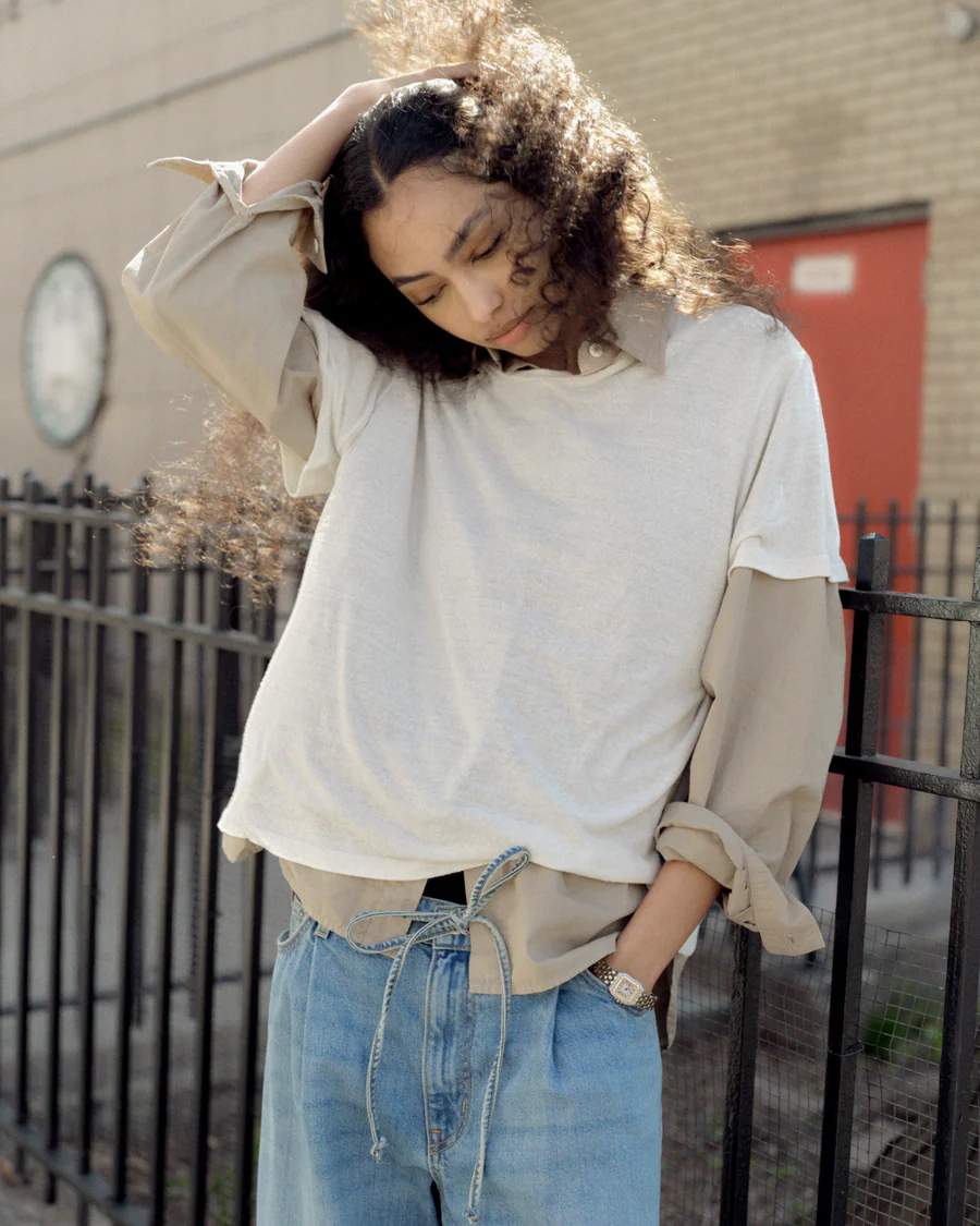 Big Tee, Regen Silk Noil Jersey, Natural - Image 6