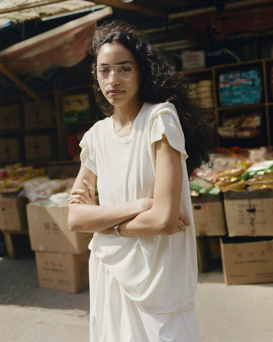 Bigger Tee, Regen Silk Noil Jersey, Natural - Image 8