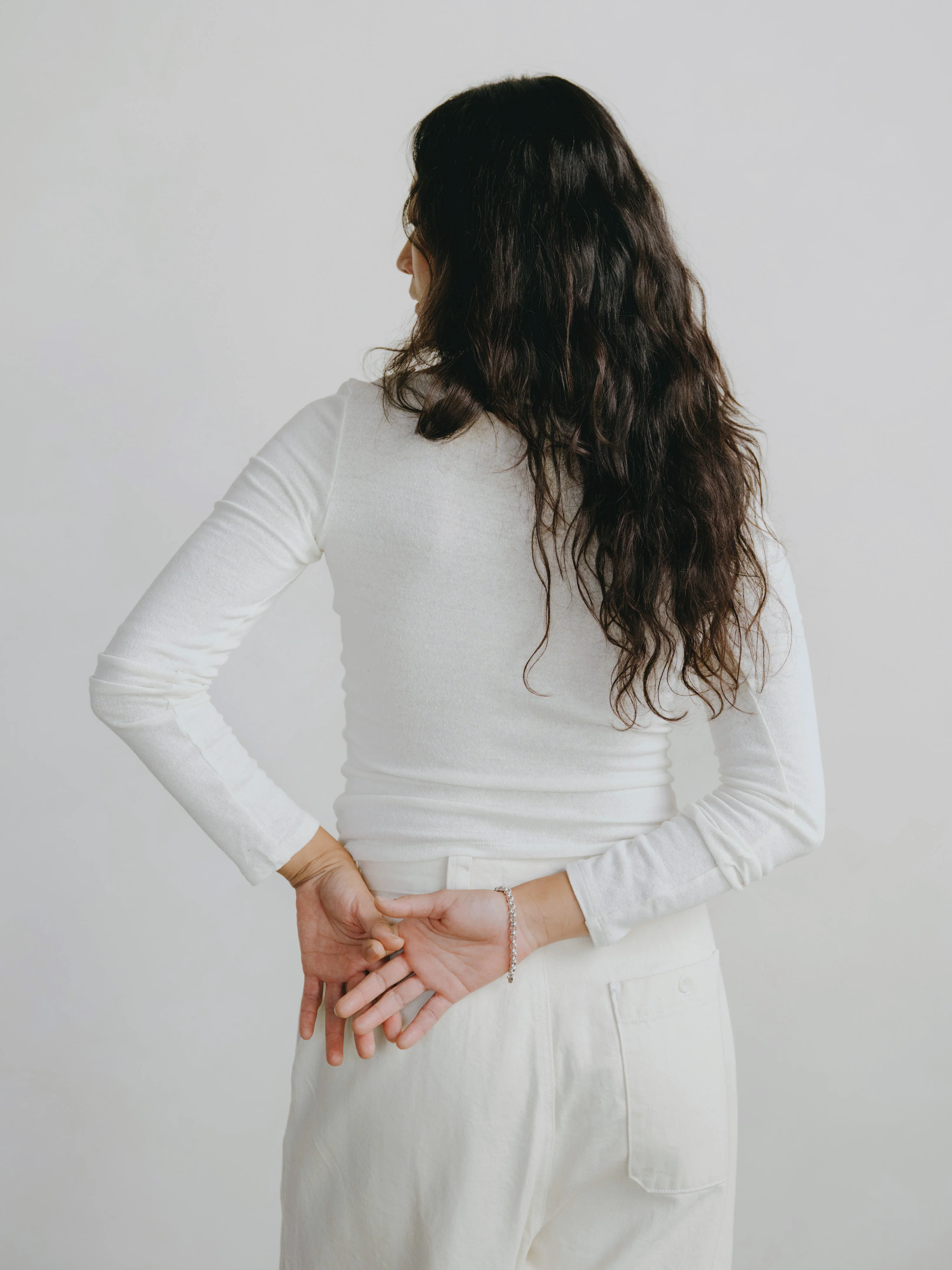Blake Boatneck, Regen Silk Noil Jersey, Natural - Image 4