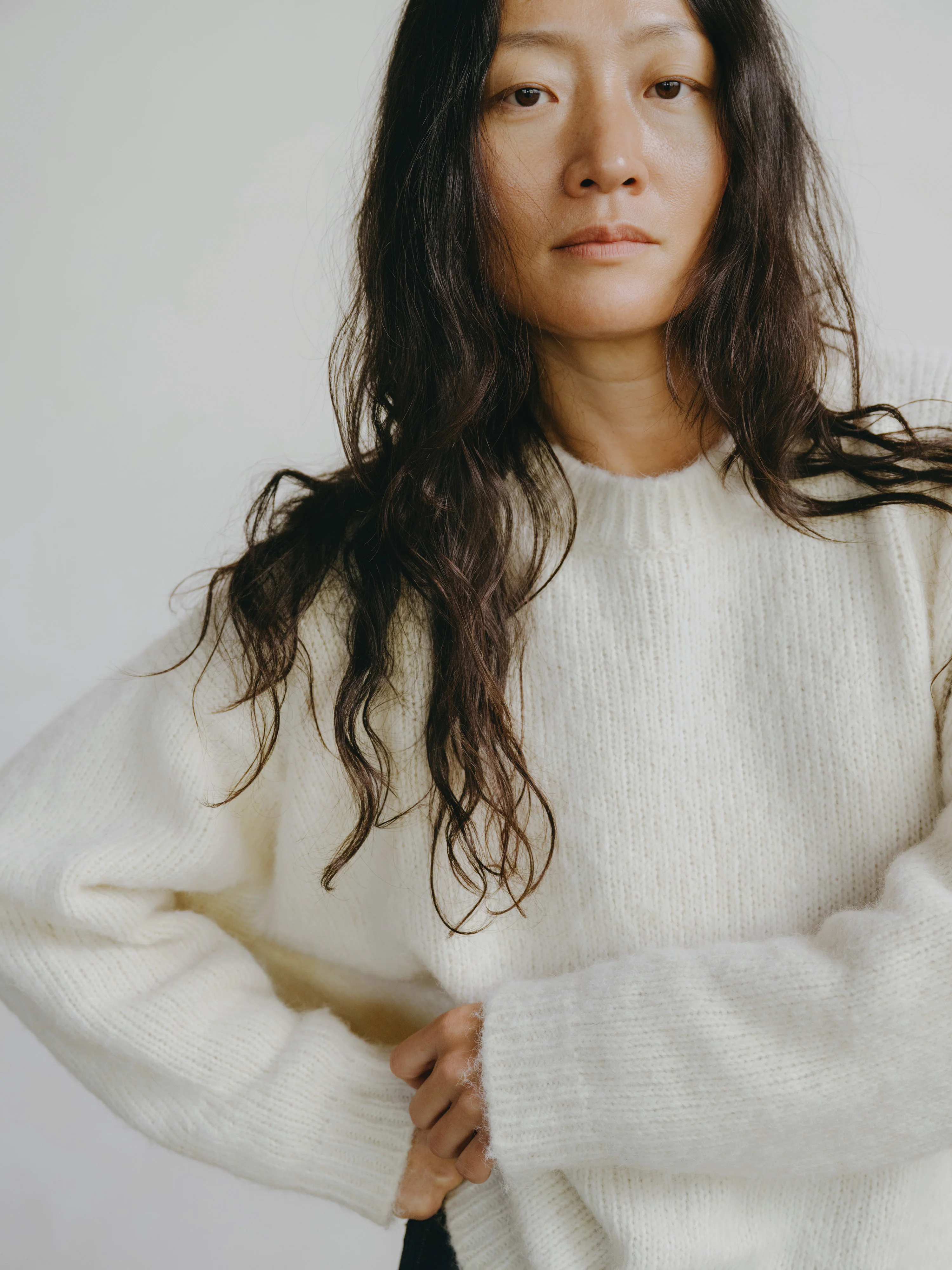 Chleo Crew, Alpaca Cotton, Cream - Image 4