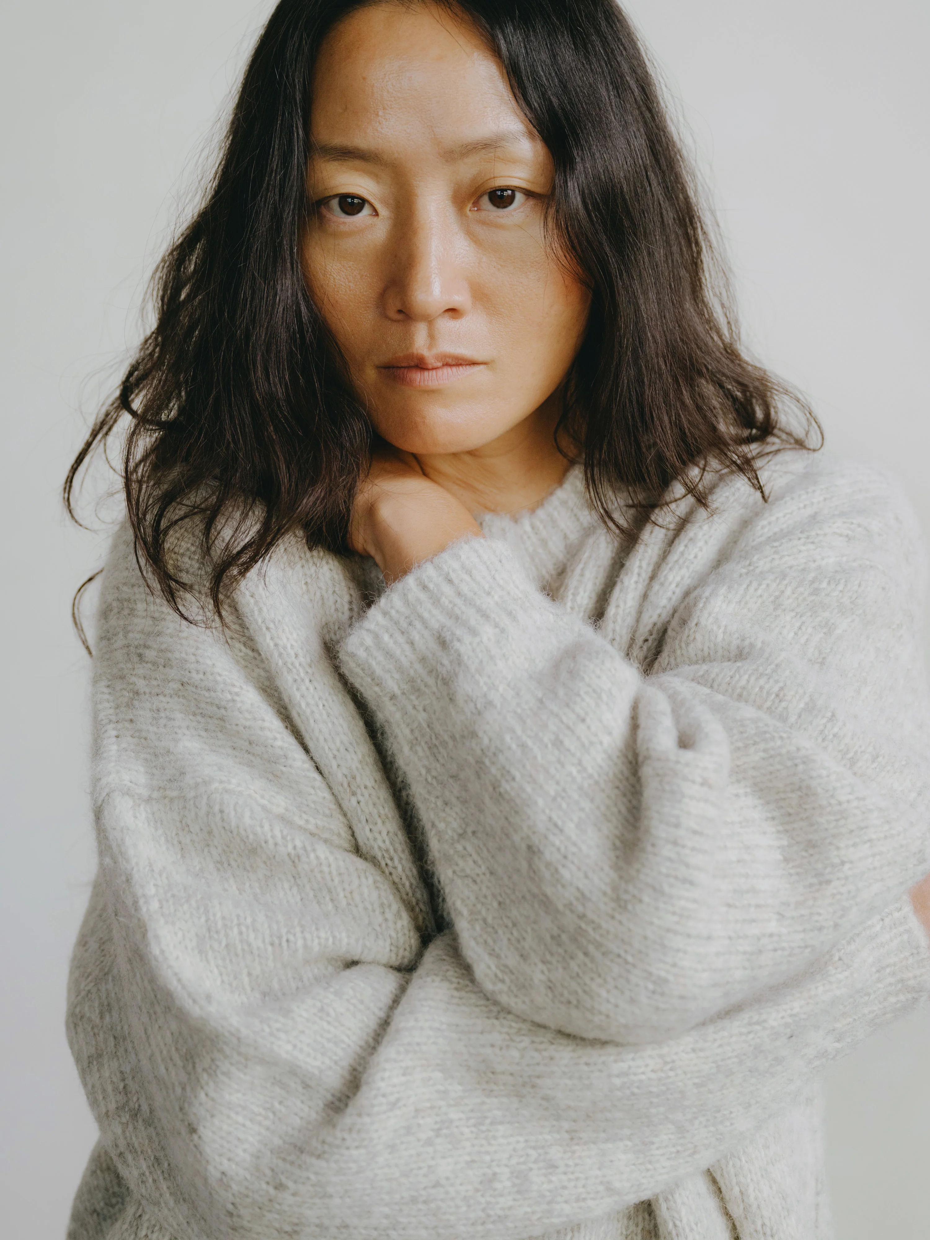 Chleo Crew, Alpaca Cotton, Fog - Image 4