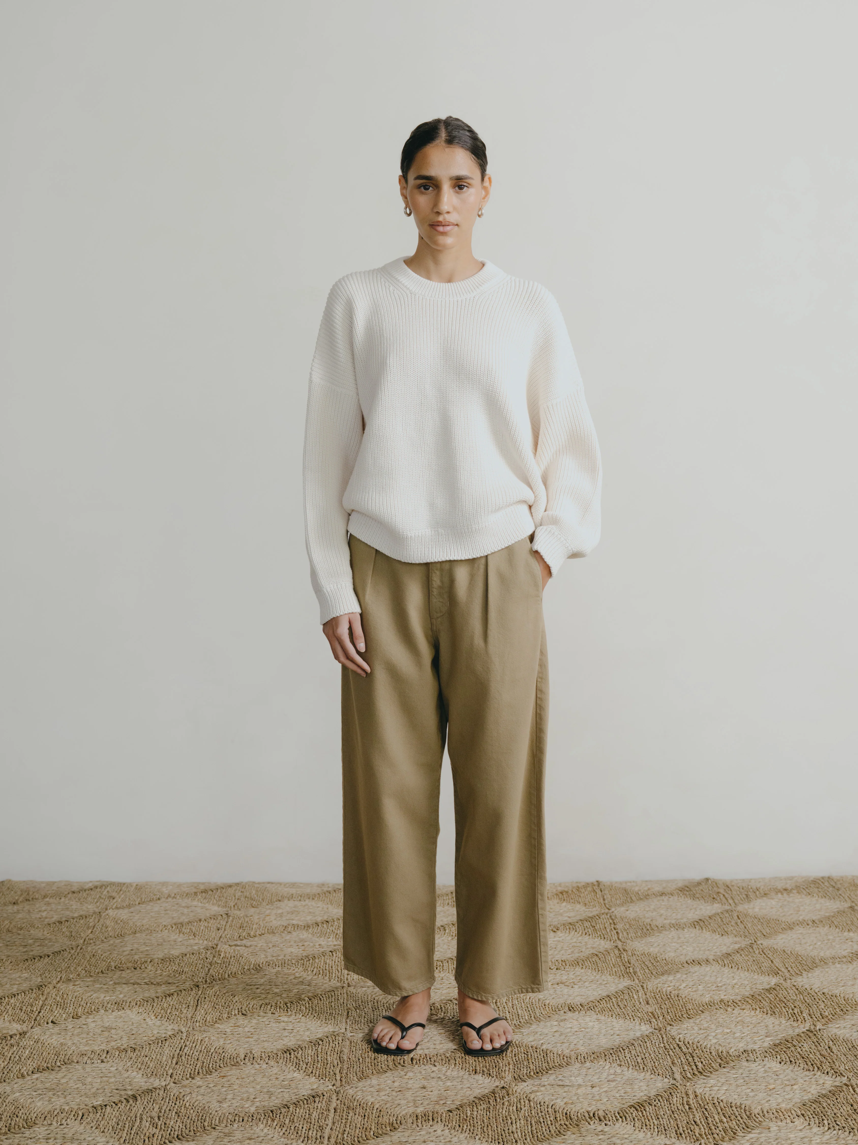 Chleo Crew, Organic Cotton, Ecru - Image 3