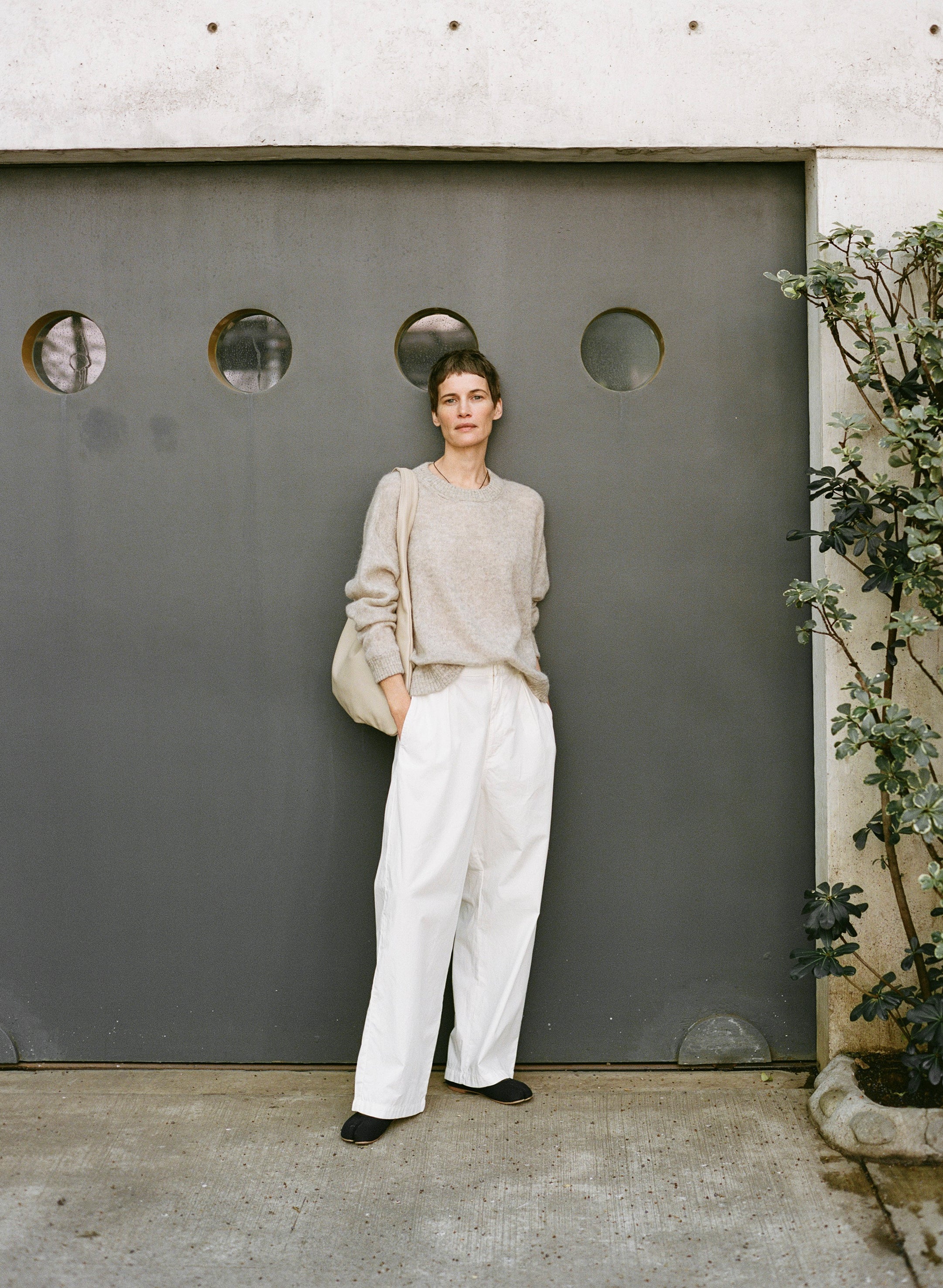 Chleo Crew, Sheer Alpaca Blend, Oatmeal - Image 6