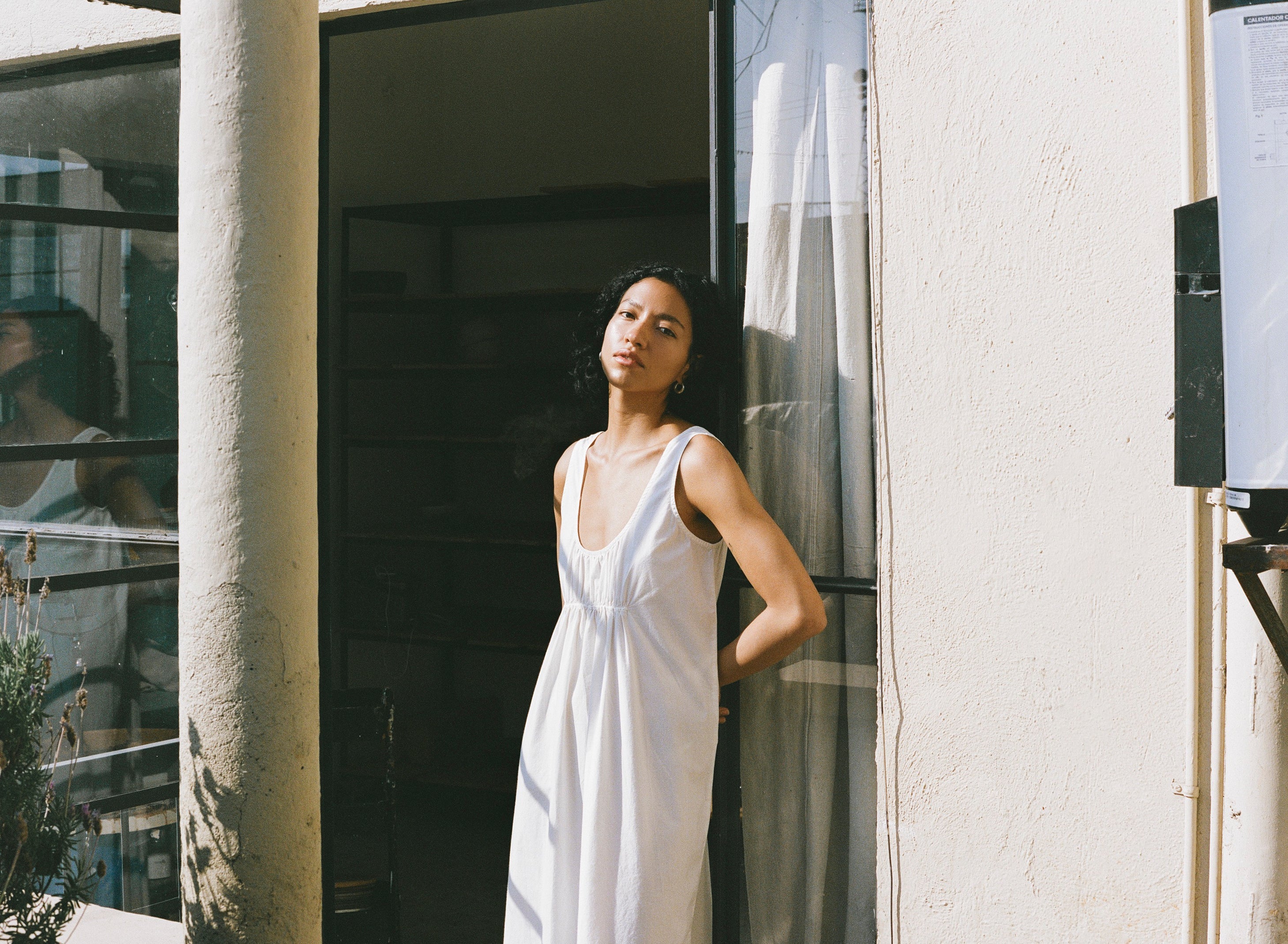 Colina Dress, Organic Batiste, Natural - Image 3