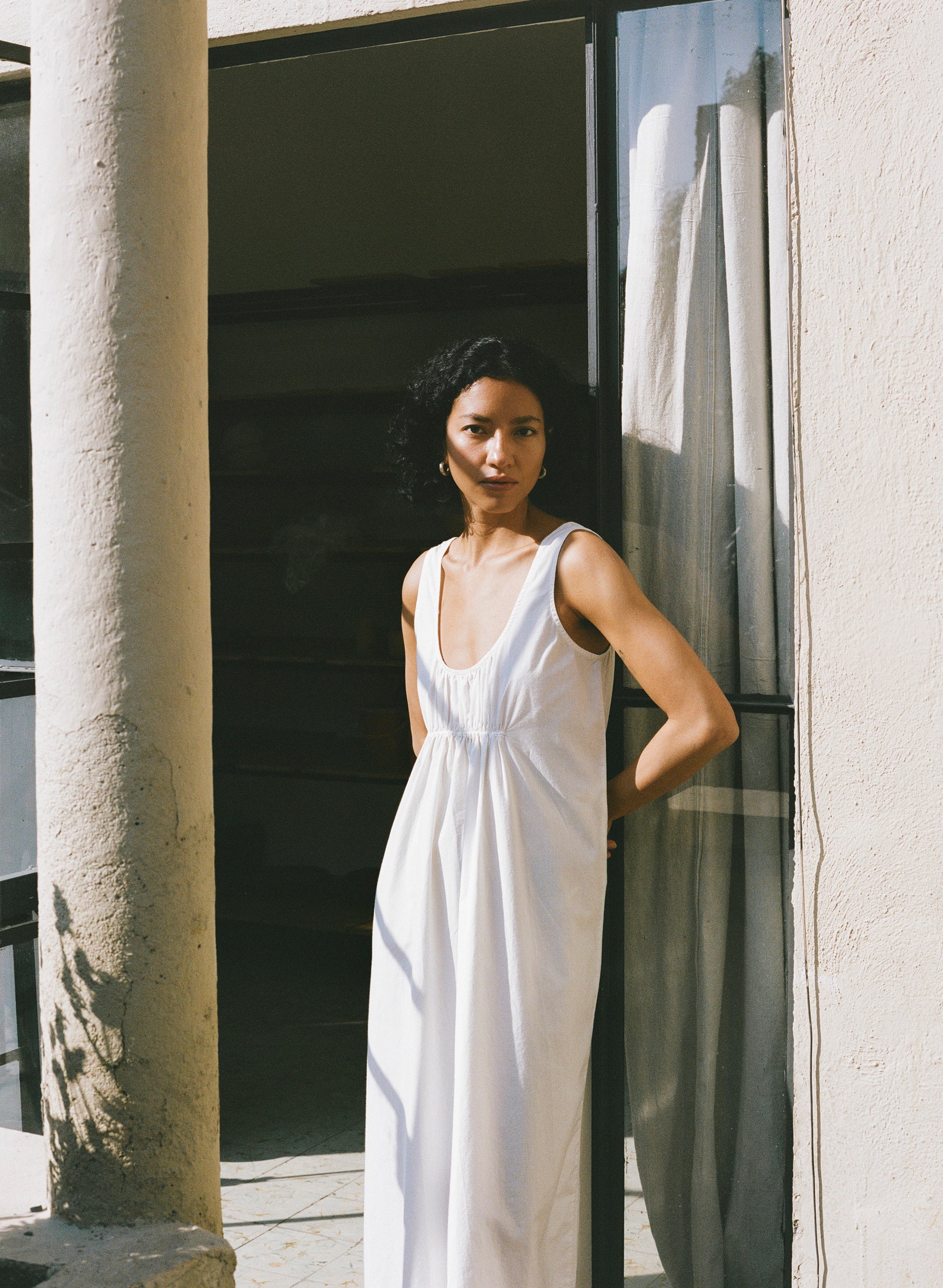 Colina Dress, Organic Batiste, Natural - Image 4
