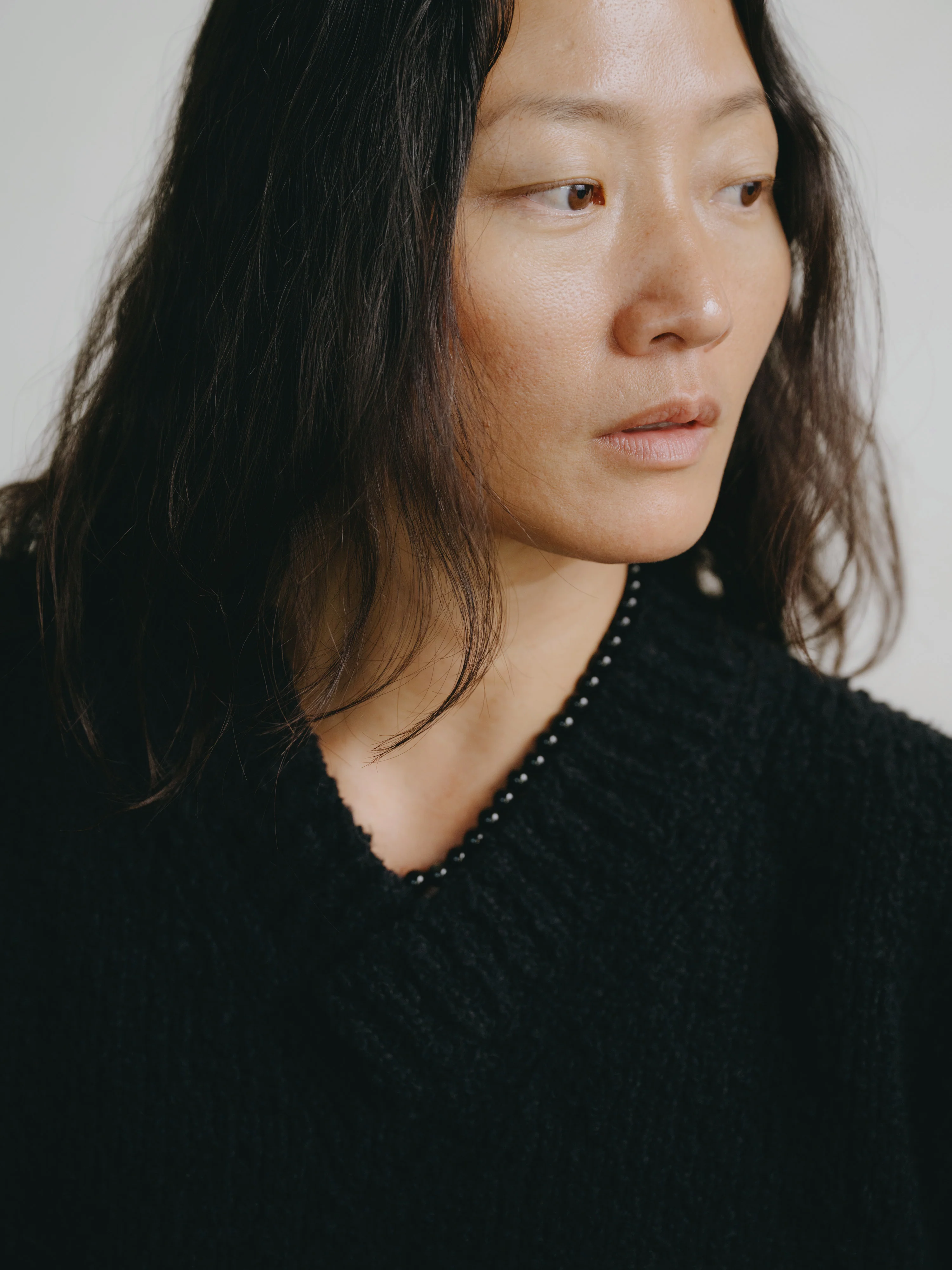 Dylan Sweater, Organic Cotton Bouclé, Black - Image 5