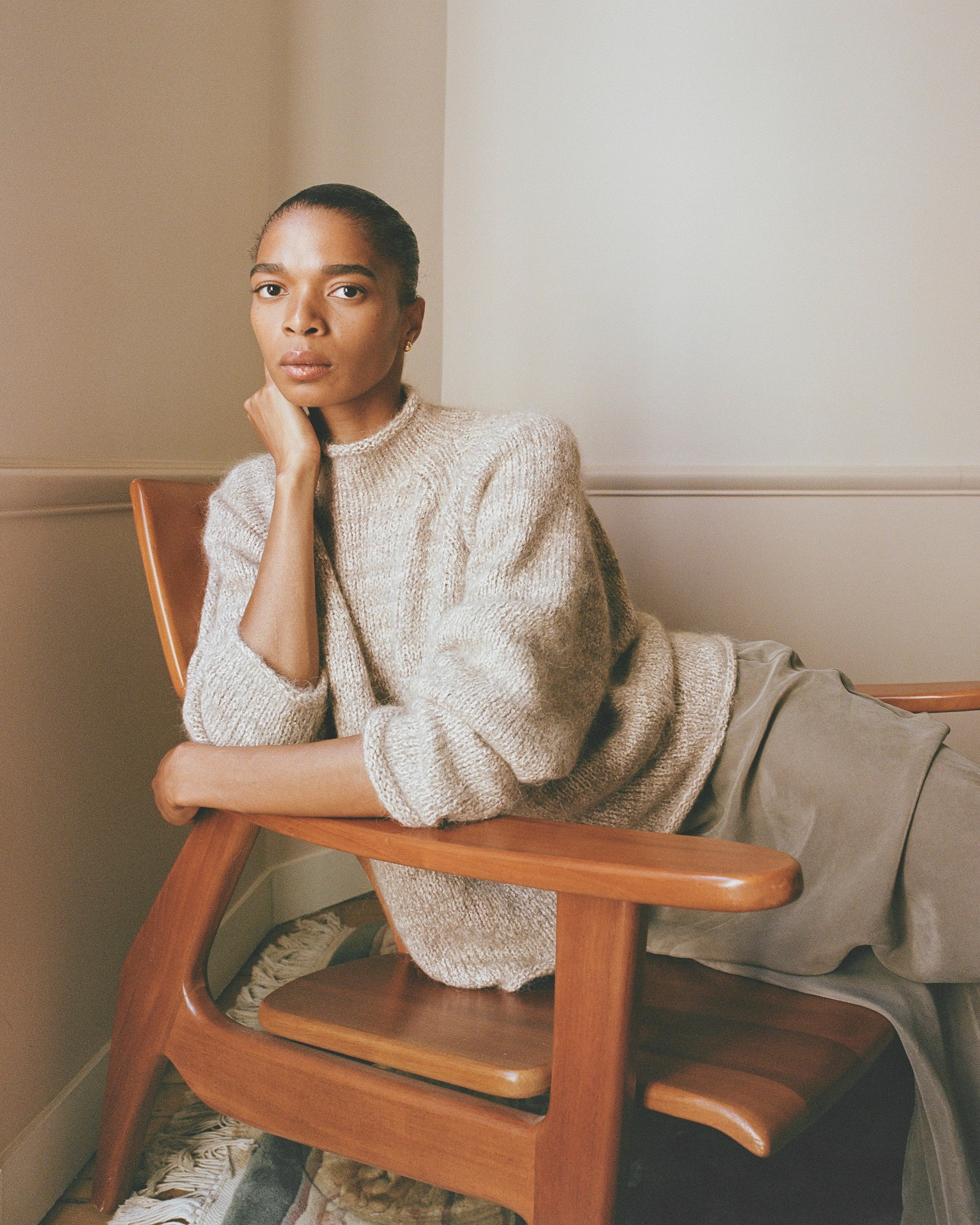 Lana Sweater, Suri Bouclé, Marled Ash - Image 2