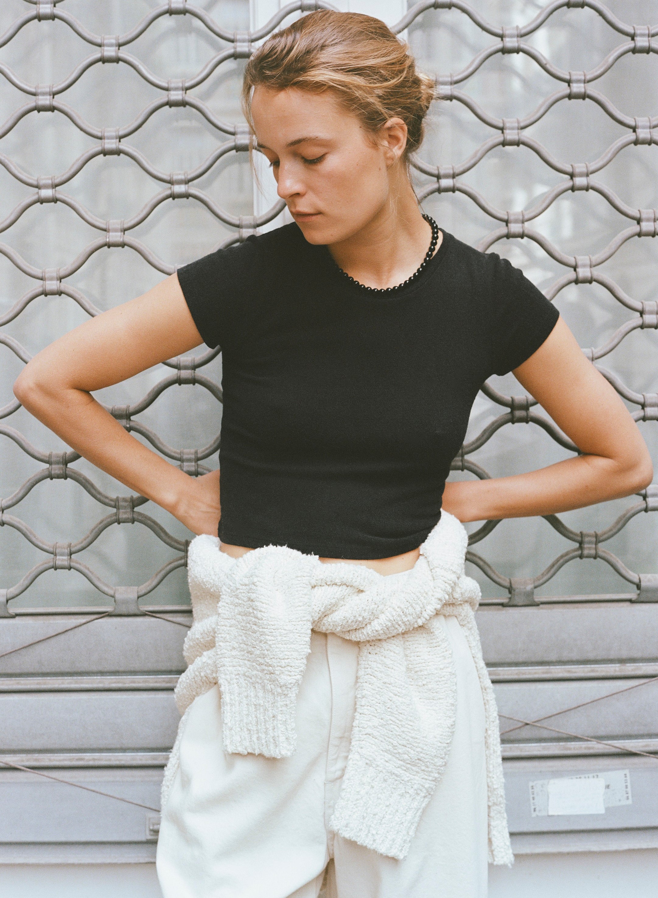 Lou Tee, Regen Silk Noil Jersey, Black - Image 3