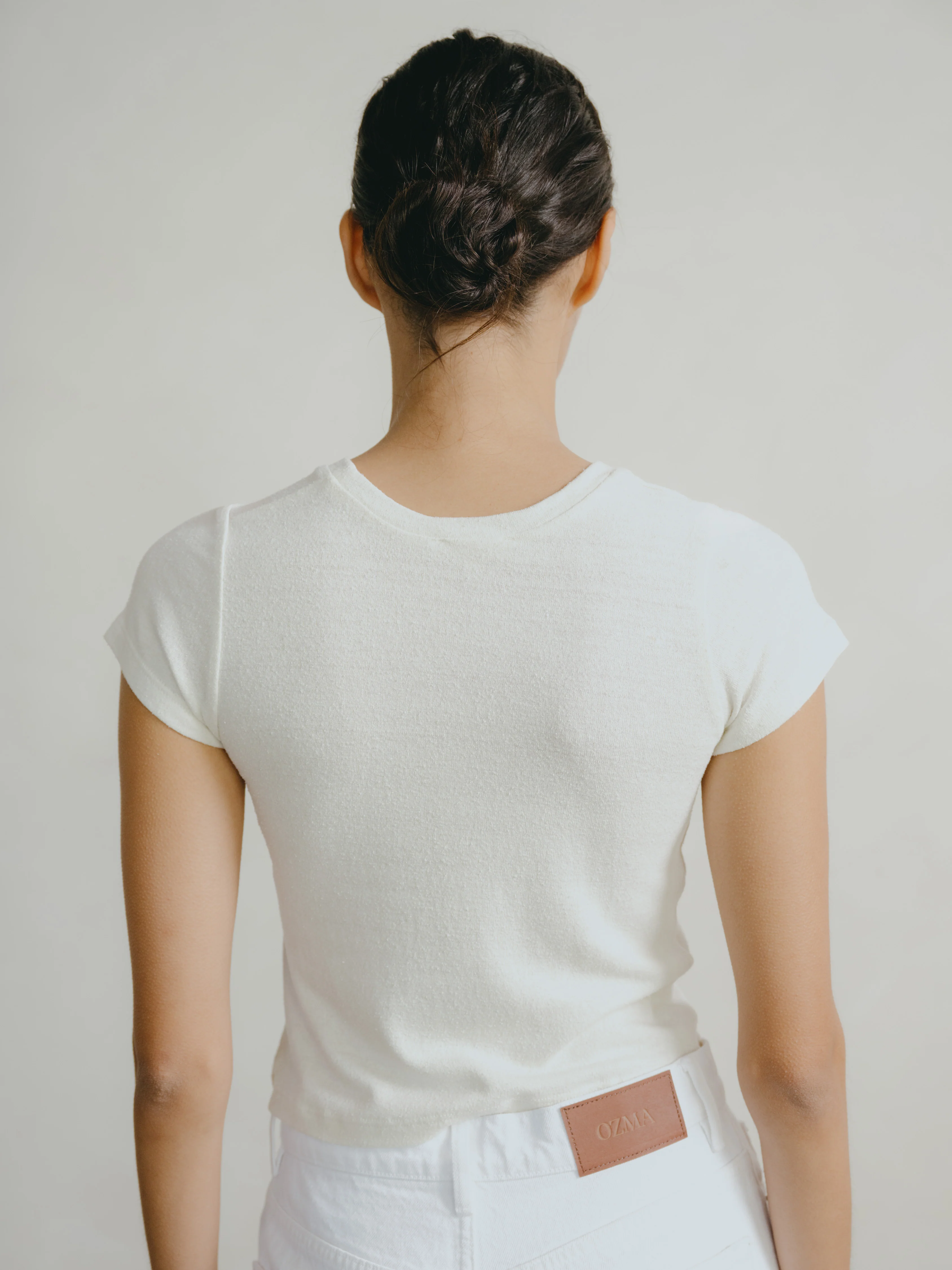 Lou Tee, Regen Silk Noil Jersey, Natural - Image 3