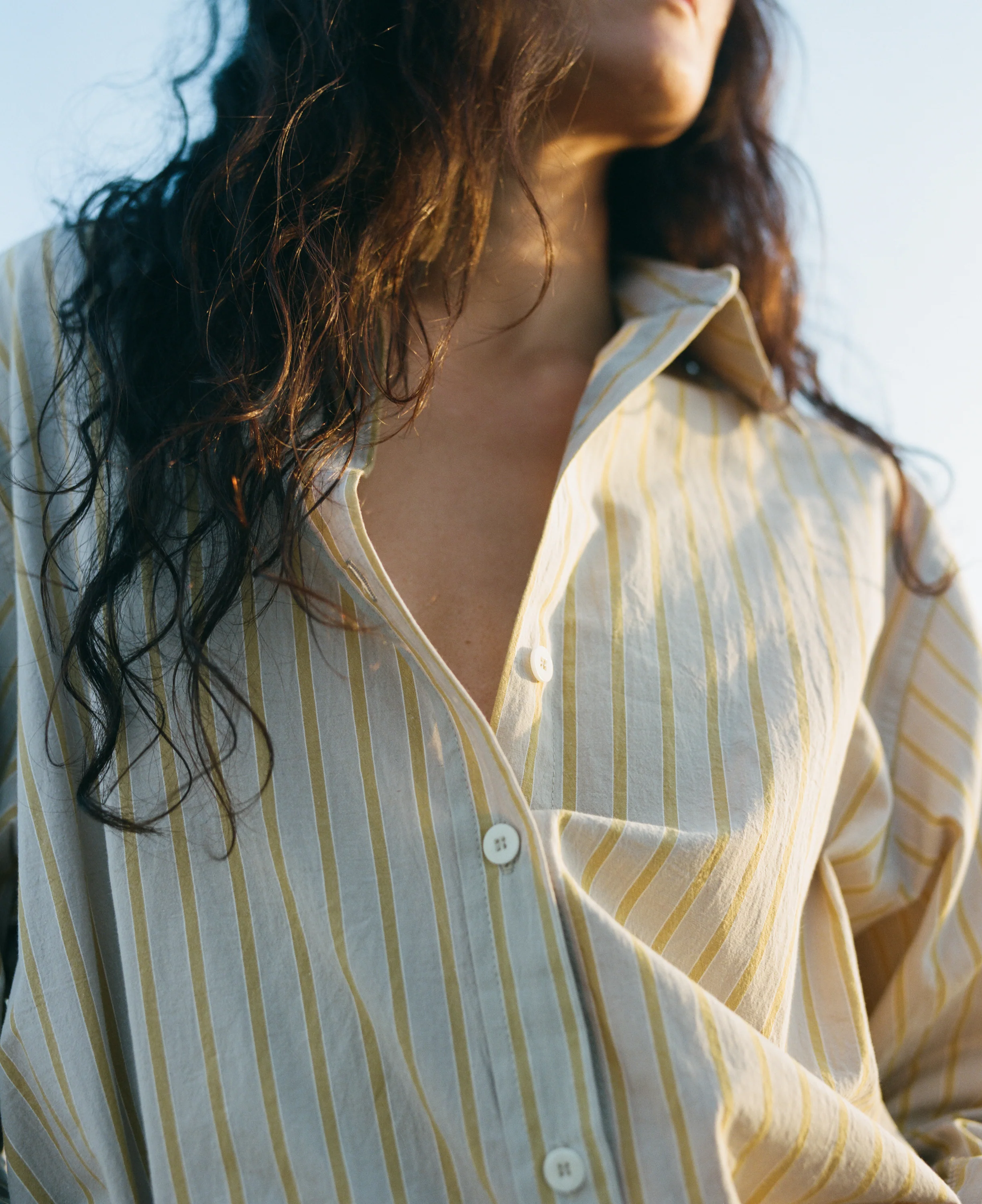Marcie Shirt, Japanese Organic Cotton, Cabana Stripe - Image 7