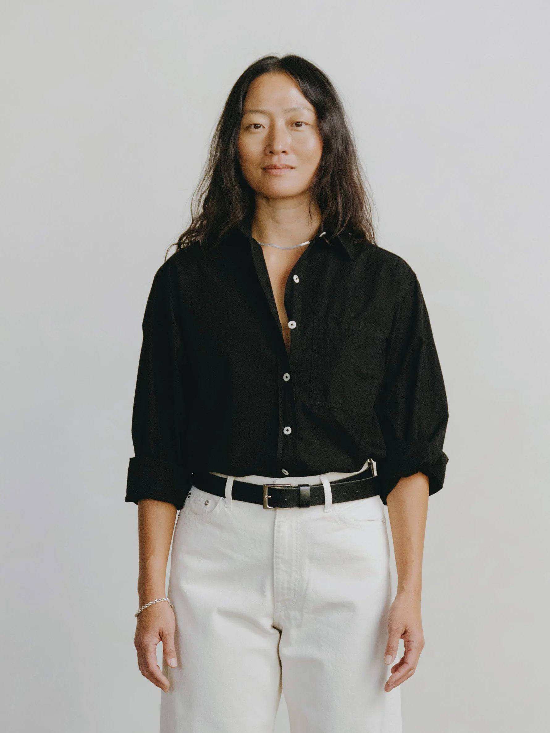 Marcie Shirt, Organic Poplin, Black - Image 4