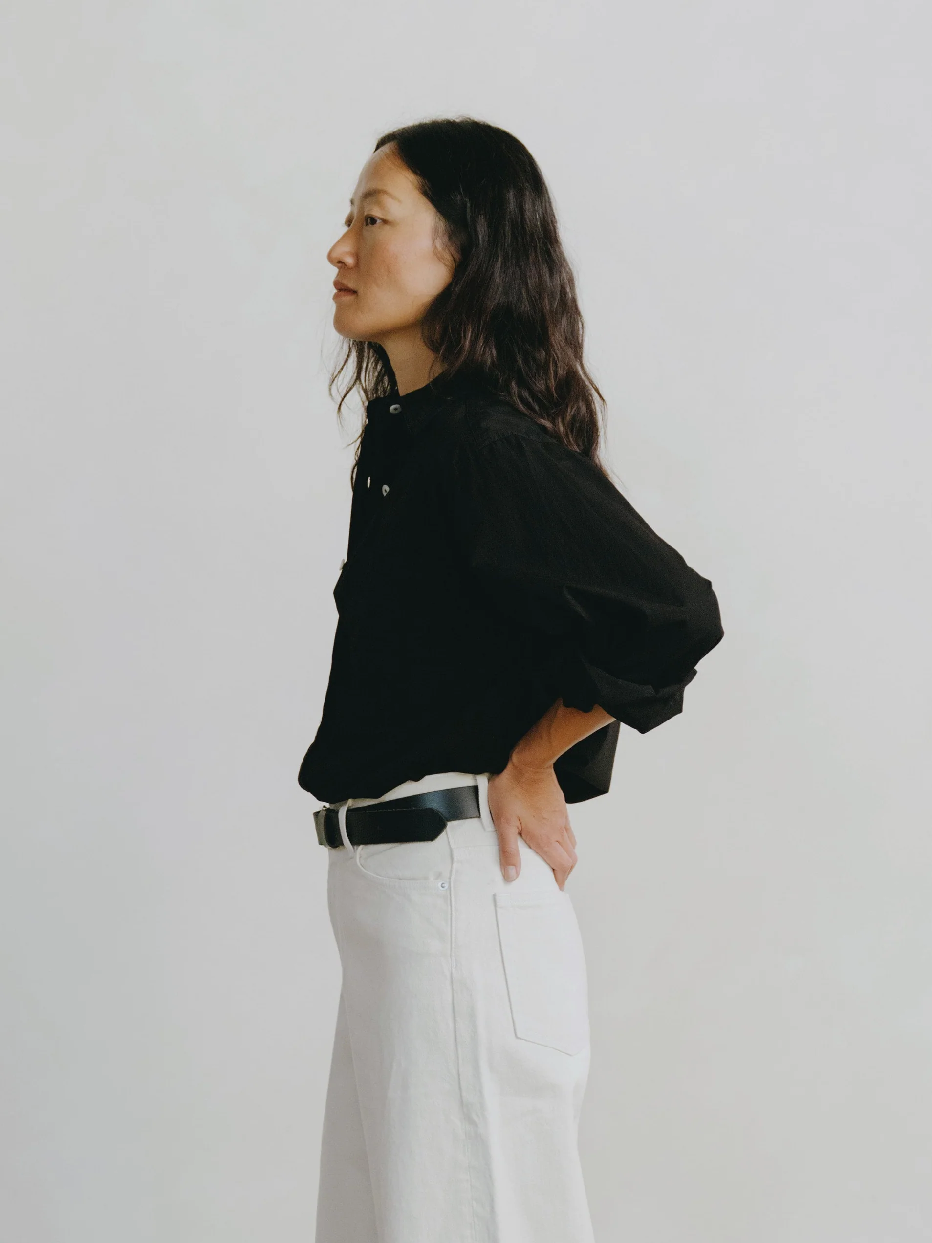 Marcie Shirt, Organic Poplin, Black - Image 6