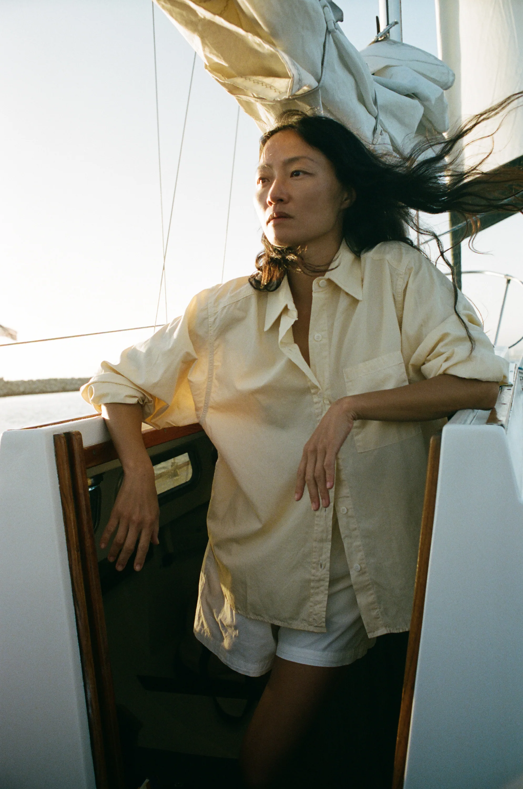 Marcie Shirt, Organic Poplin, Butter - Image 4