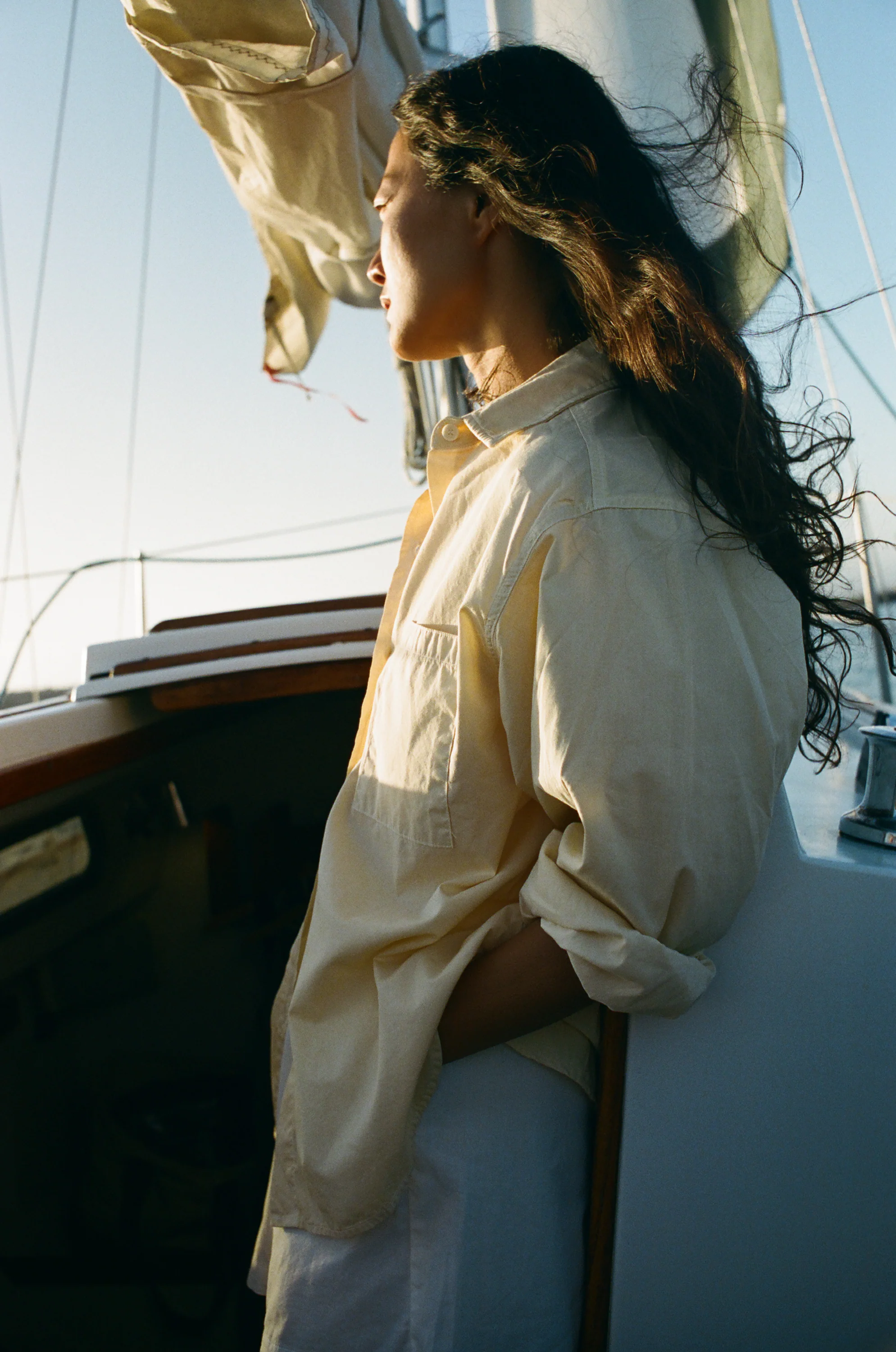 Marcie Shirt, Organic Poplin, Butter - Image 5