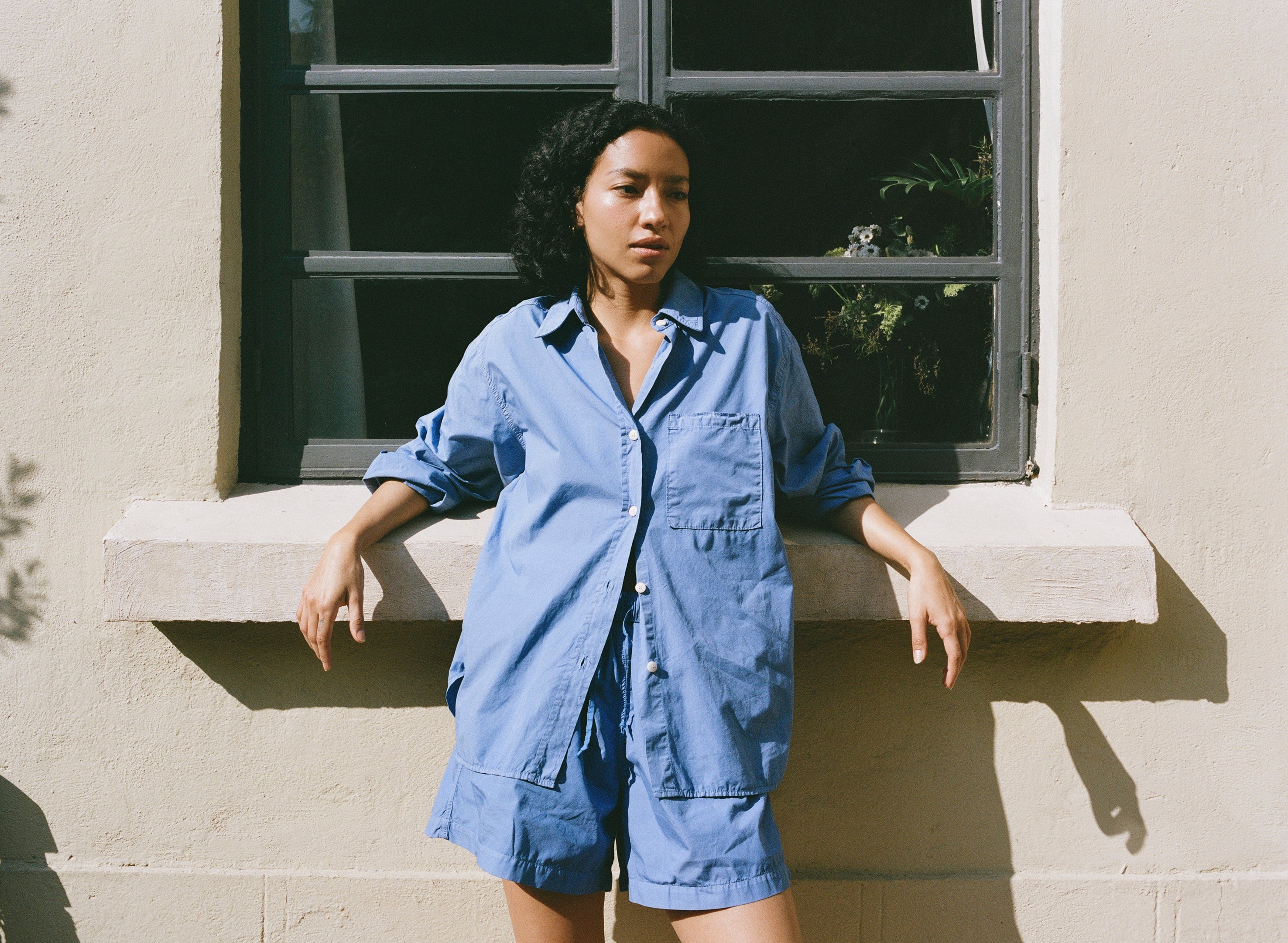 Marcie Shirt, Organic Poplin, Cornflower - Image 3
