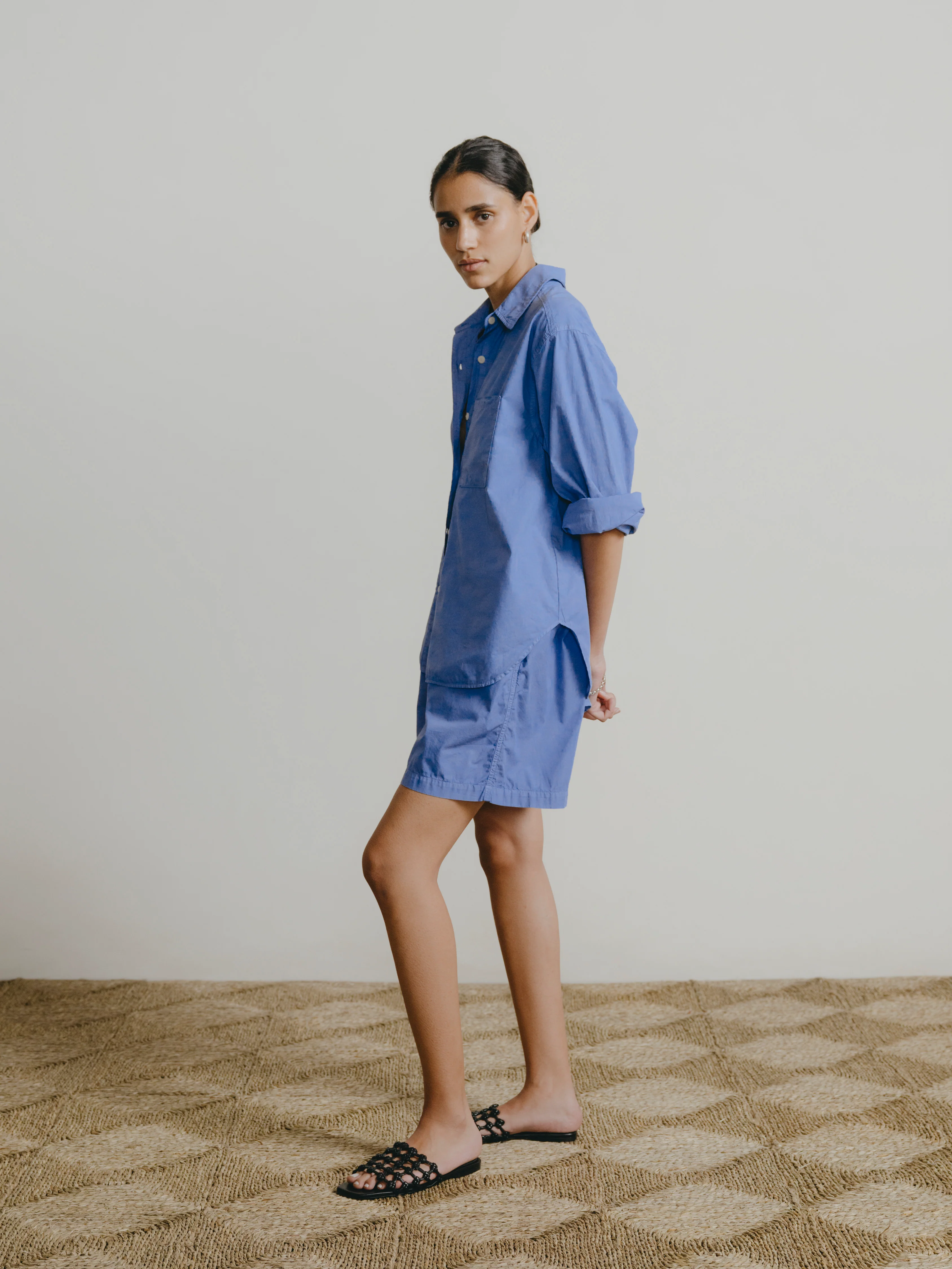 Marcie Shirt, Organic Poplin, Cornflower - Image 7