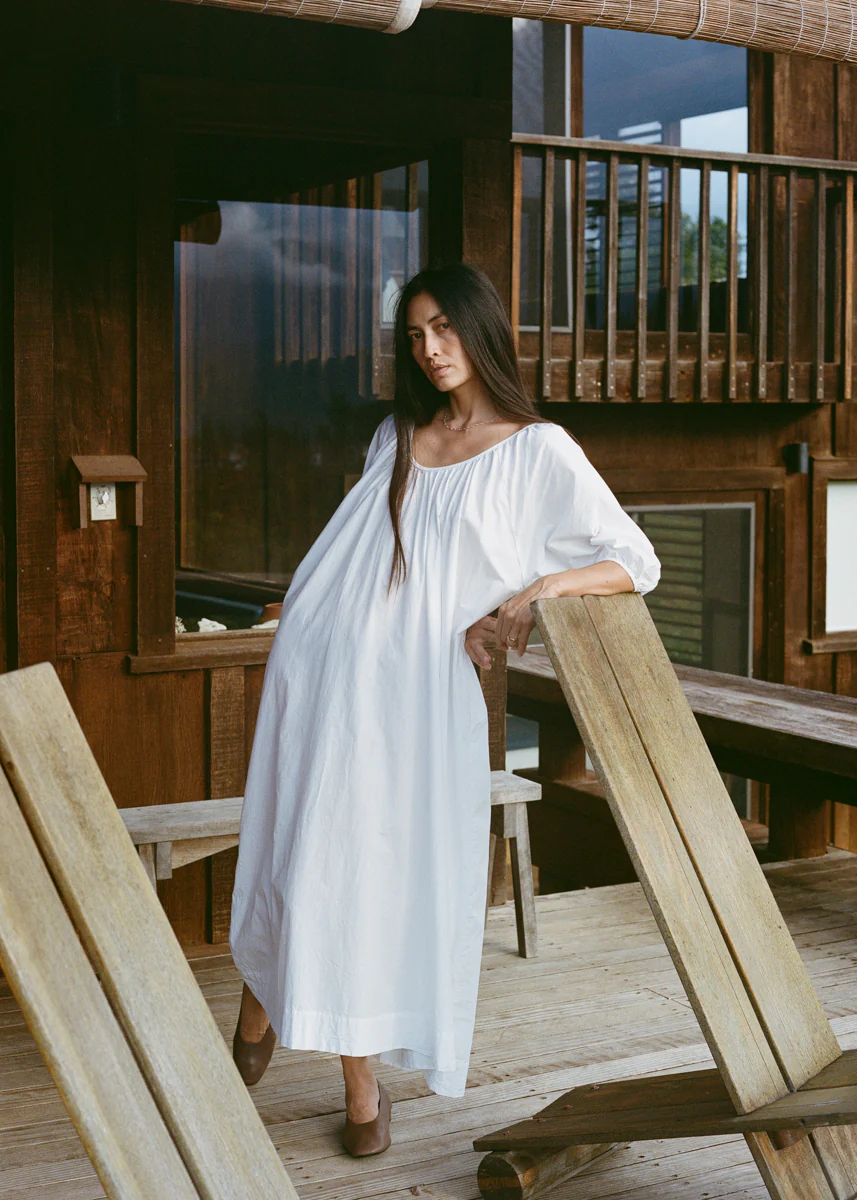 Ophelia Dress, Organic Batiste, Natural - Image 6