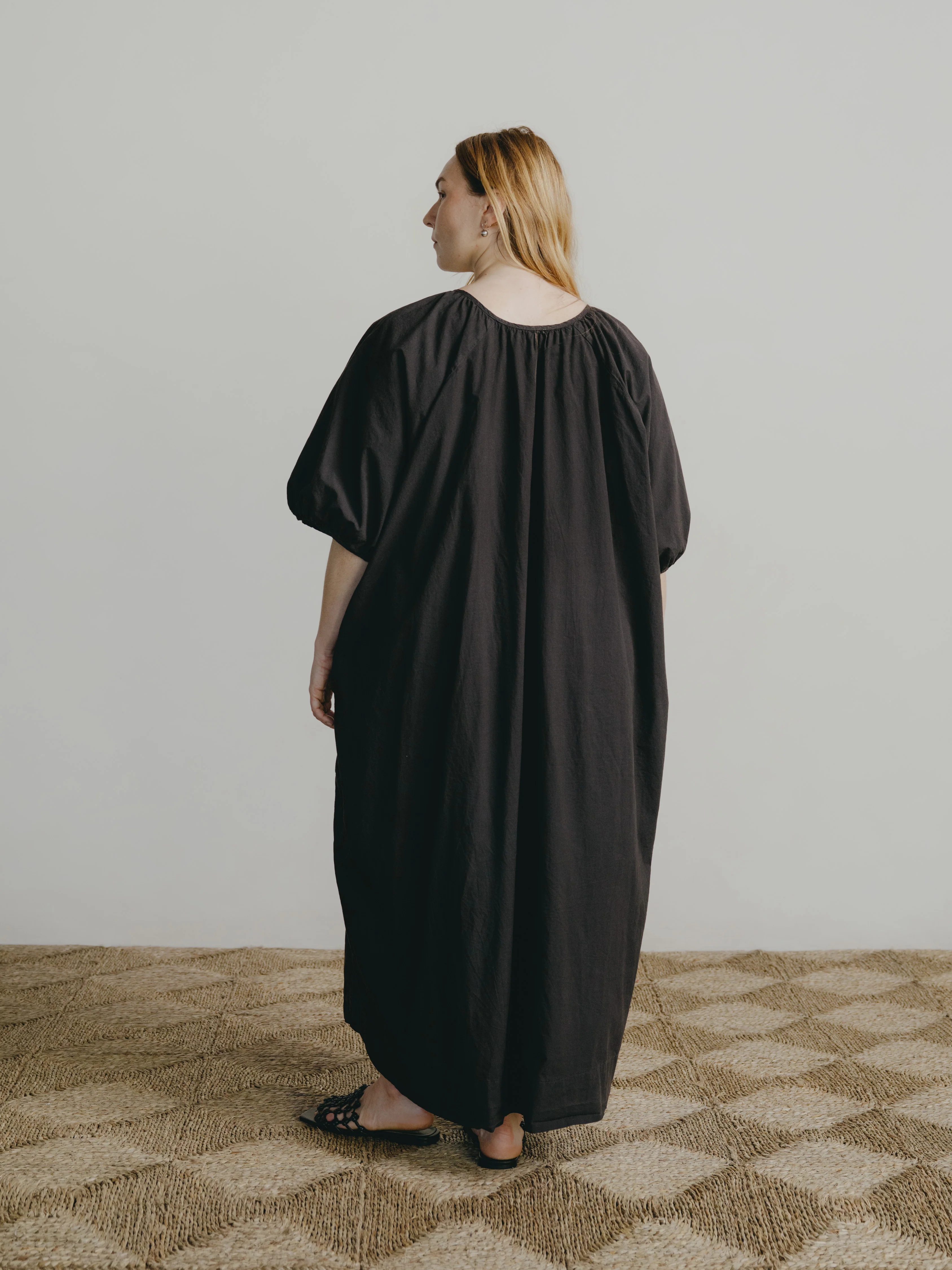 Ophelia Dress, Organic Batiste, Soft Black - Image 3