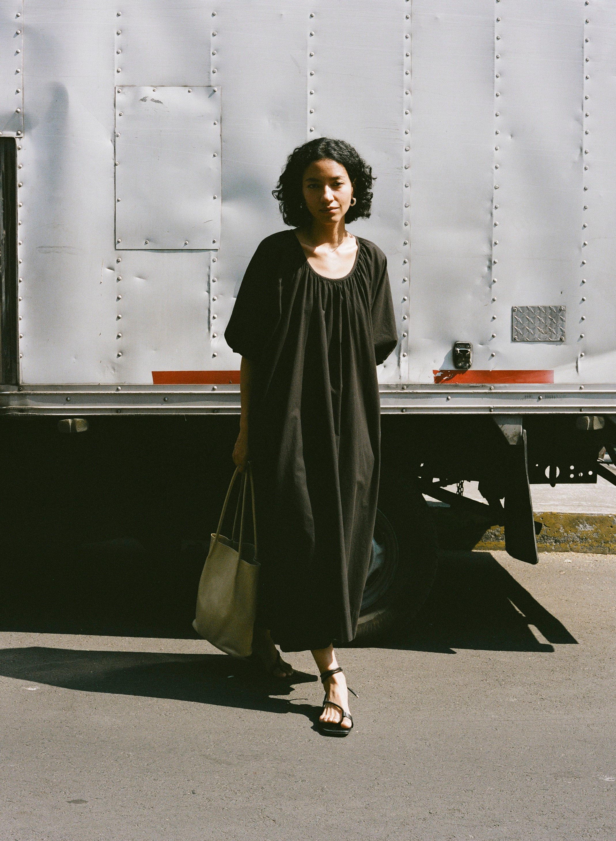 Ophelia Dress, Organic Batiste, Soft Black - Image 4