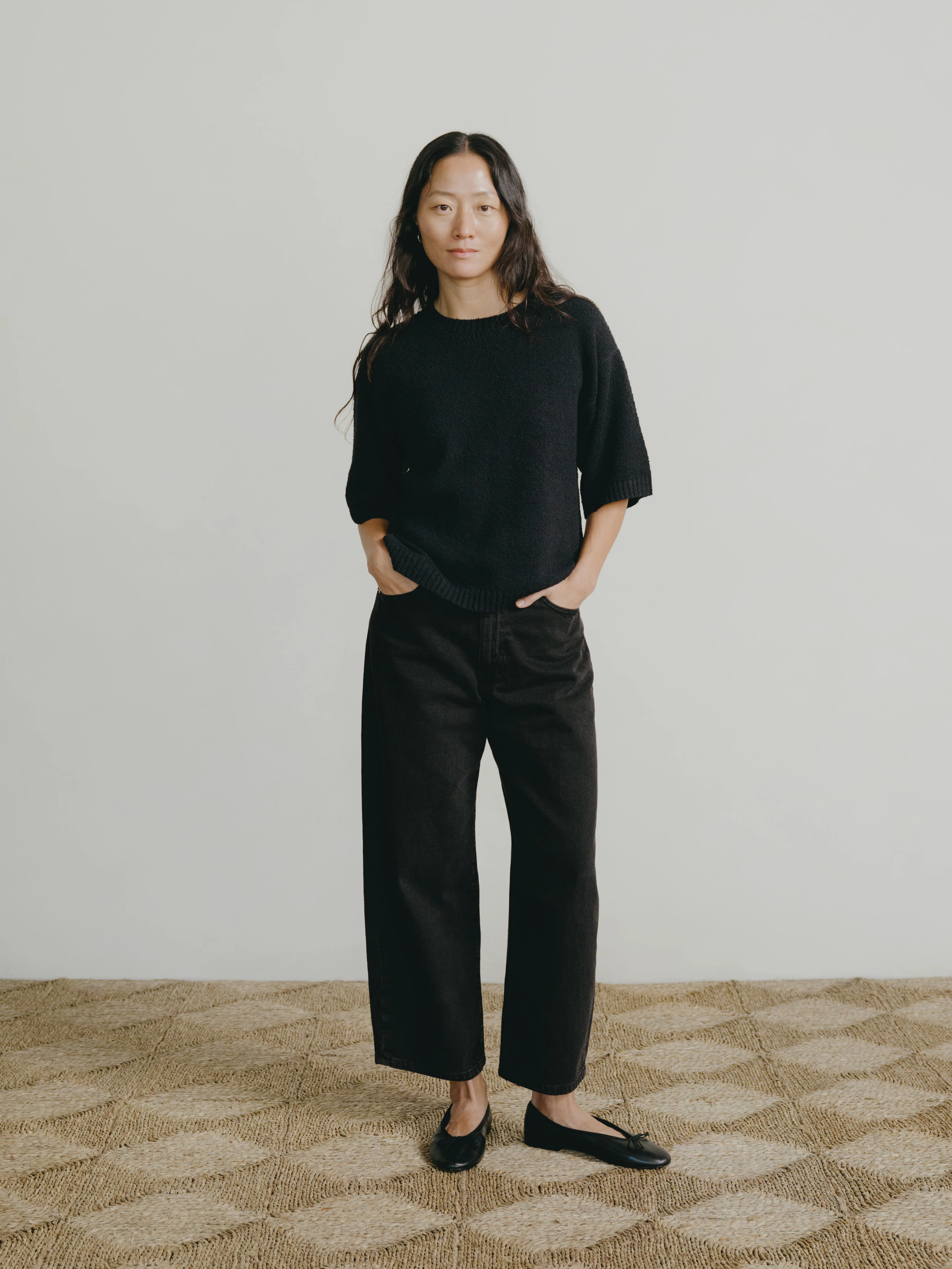 Otis Top, Organic Cotton Bouclé, Soft Black - Image 5