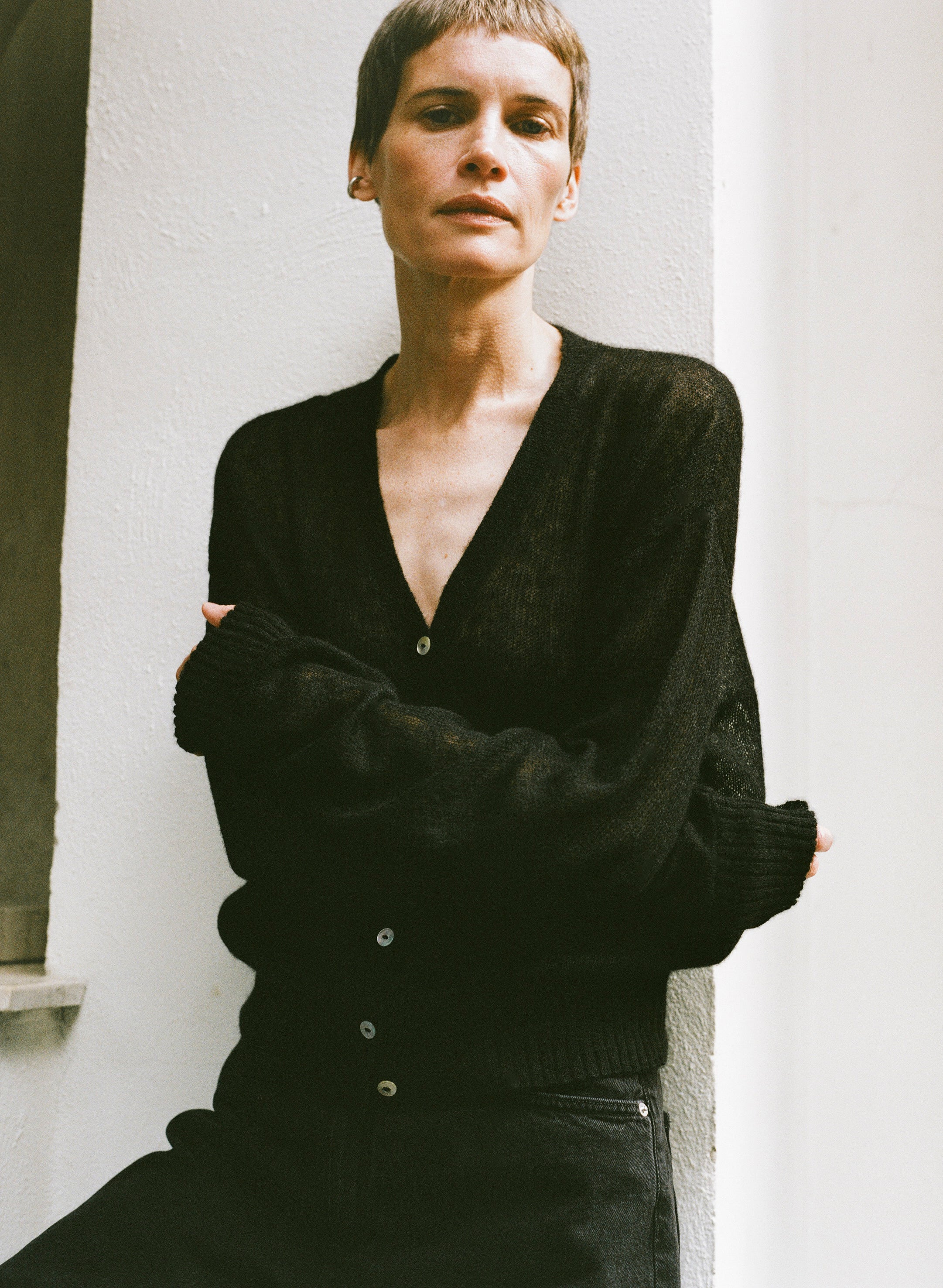 Perla Cardi, Sheer Alpaca Blend, Black - Image 7