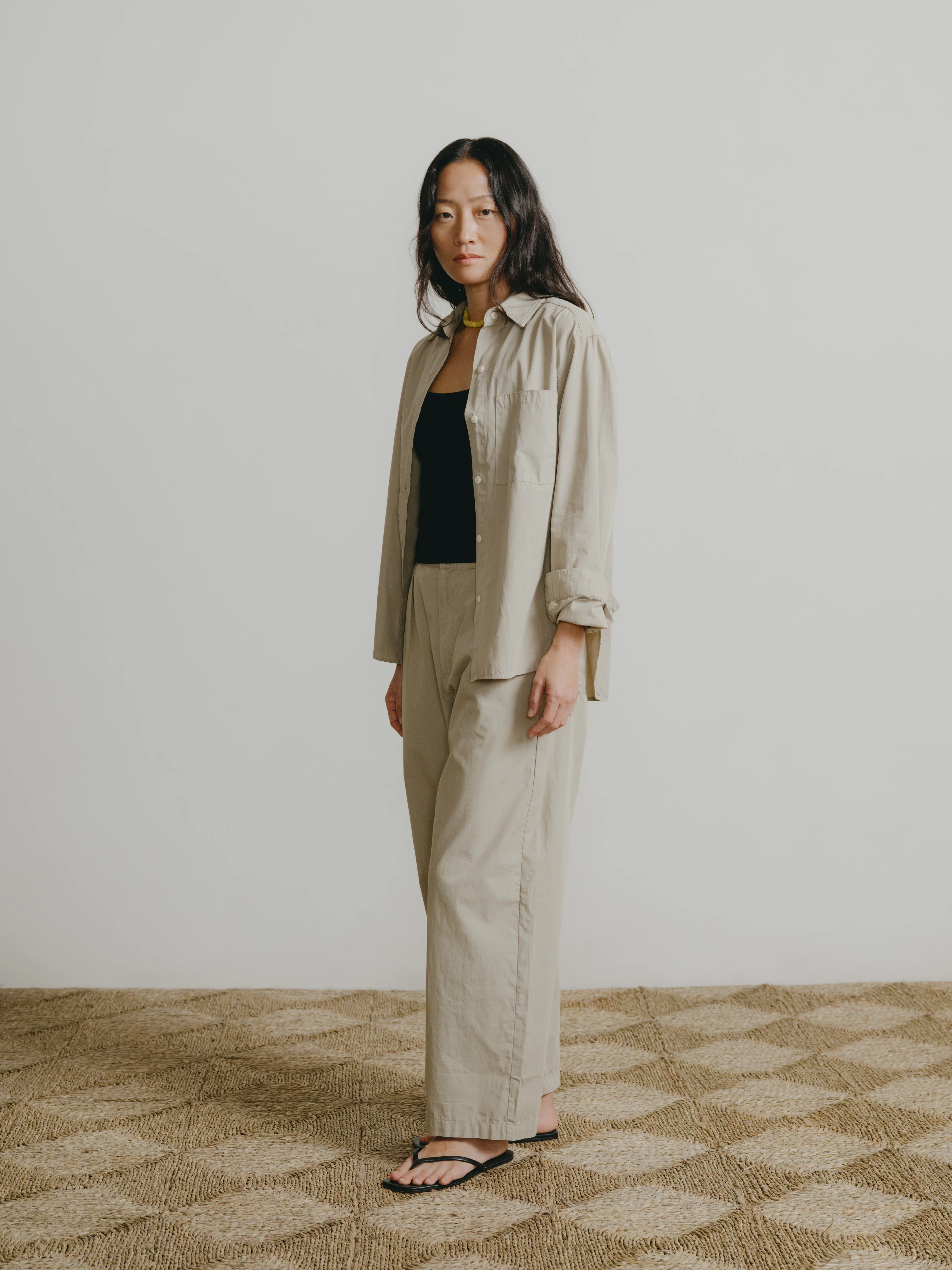 Poplin Field Pant, Organic Poplin, Khaki - Image 3