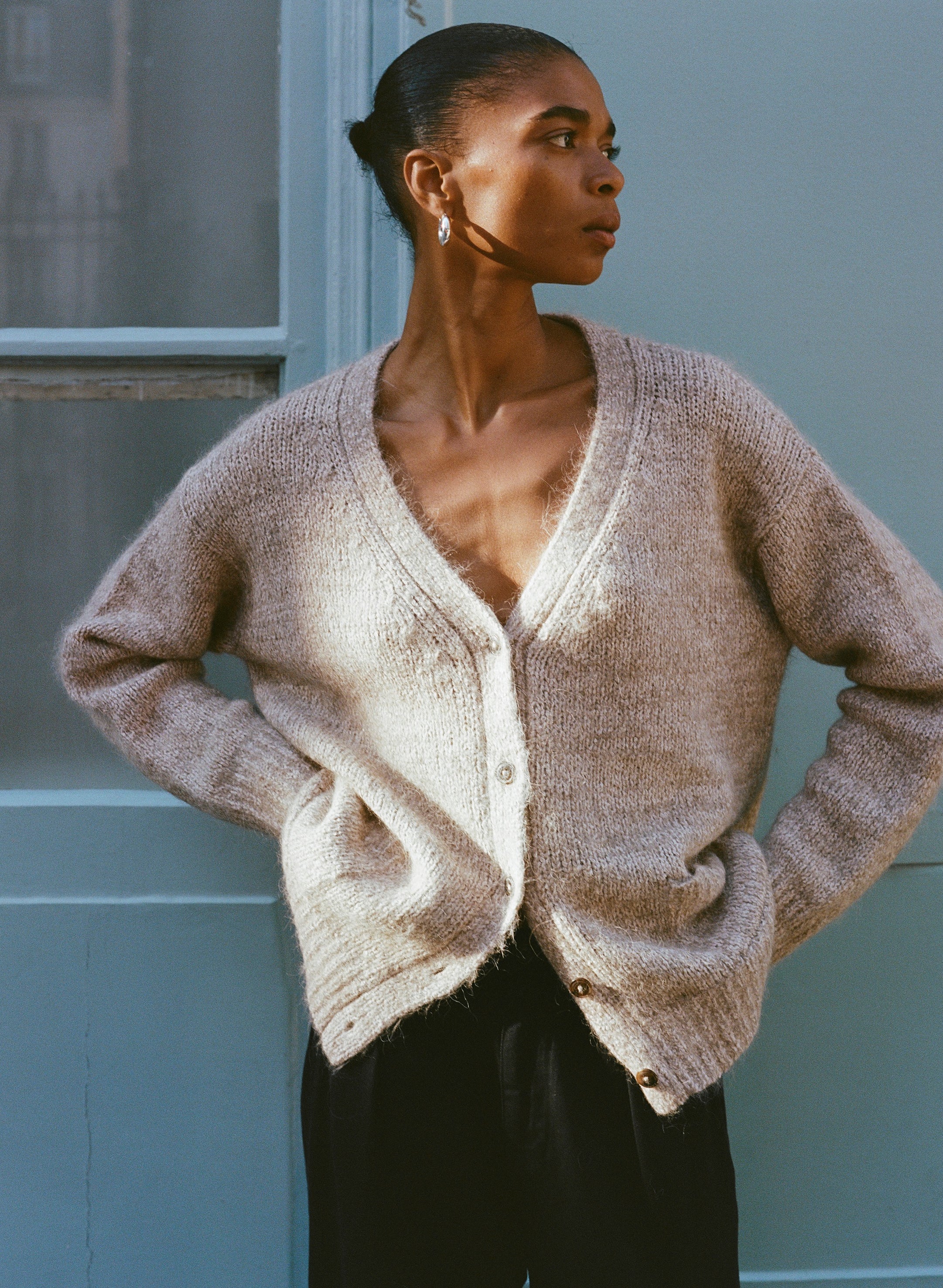 Rory Cardigan, Suri Bouclé, Marled Ash - Image 3