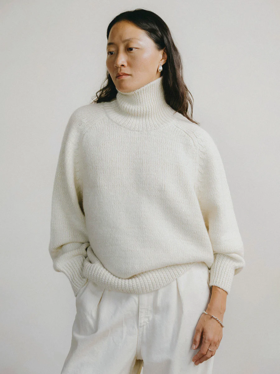 Rue Turtleneck, Alpaca Wool, Cream - Image 2