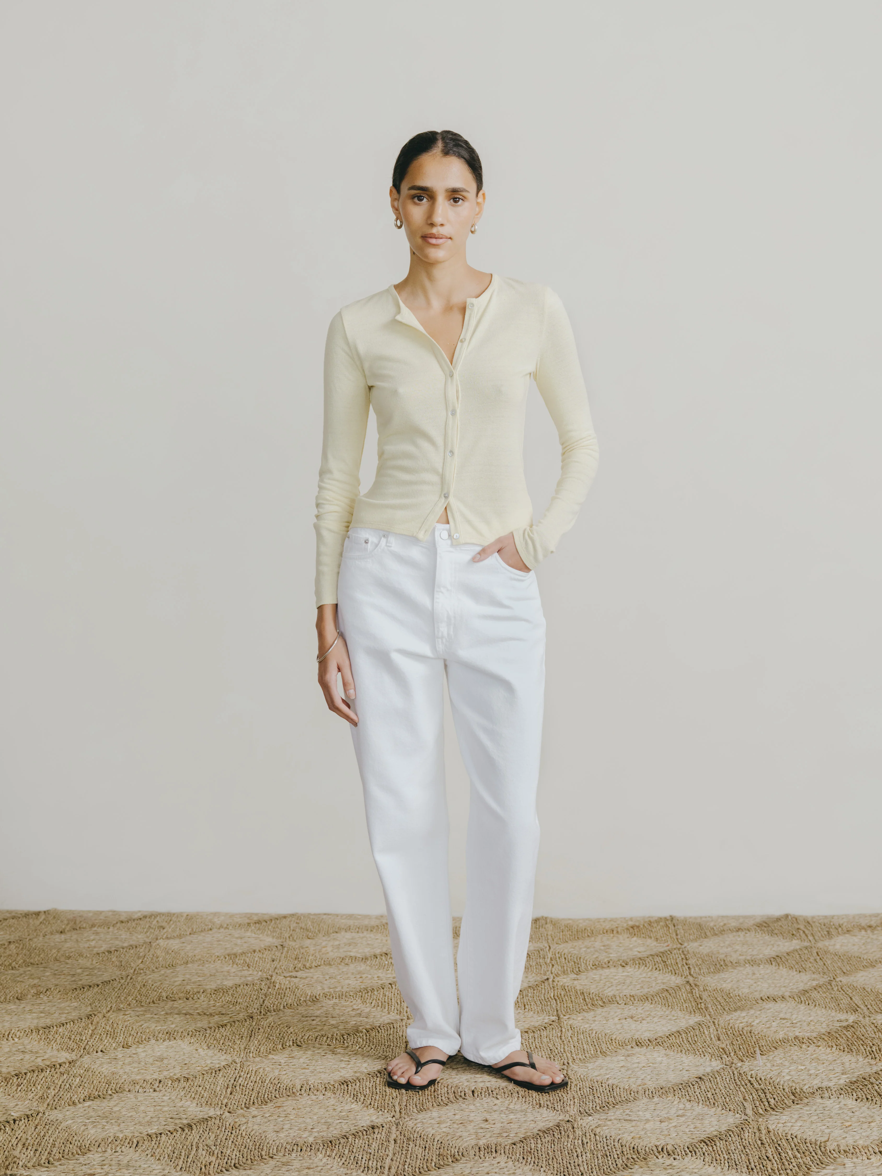 Ryan Cardi, Regen Silk Noil Jersey, Butter - Image 4