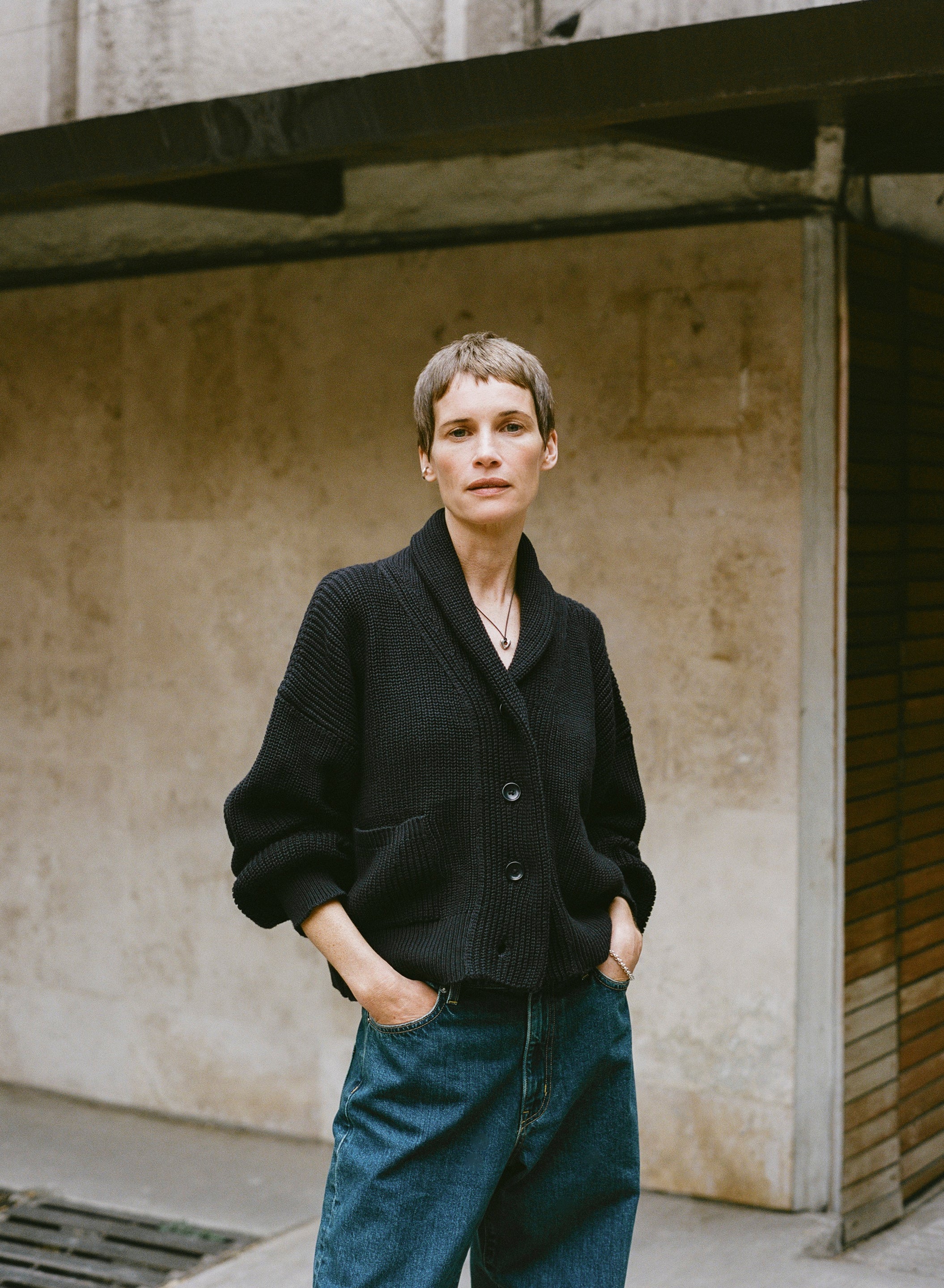 Sloan Cardigan, Organic Tanguis Cotton, Navy - Image 5