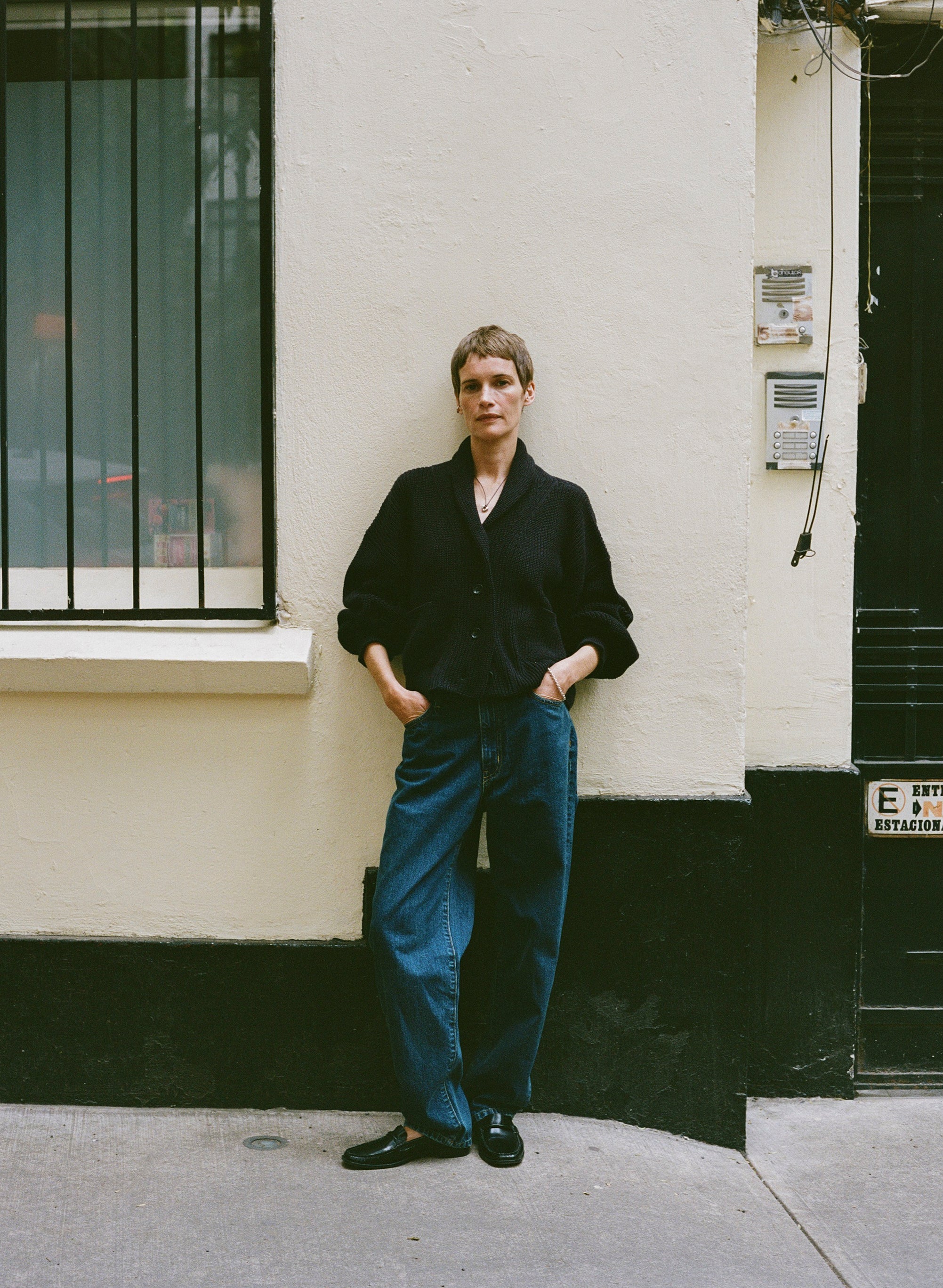 Sloan Cardigan, Organic Tanguis Cotton, Navy - Image 7