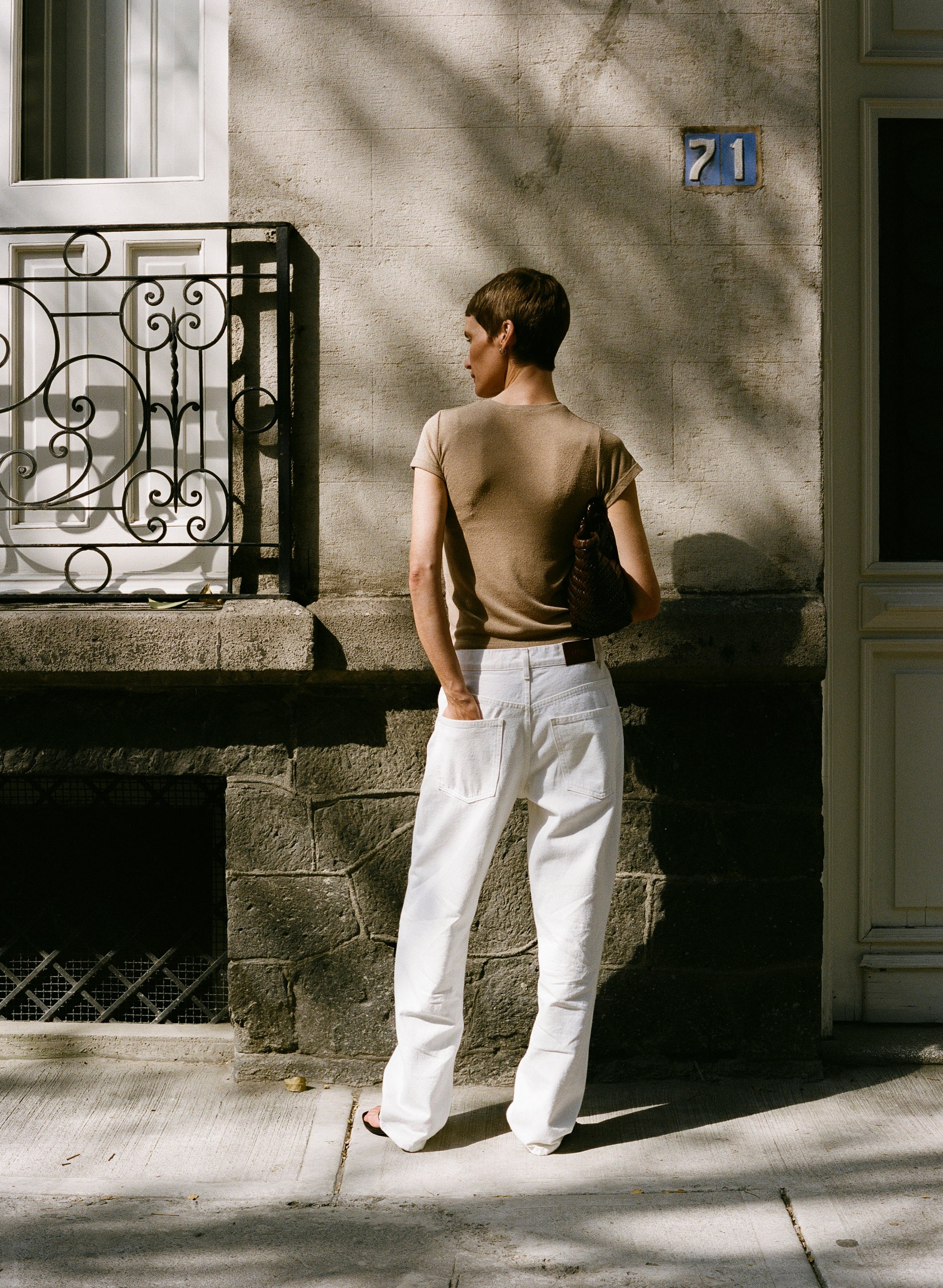 Classic Tee, Regen Silk Noil Jersey, Tea - Image 4