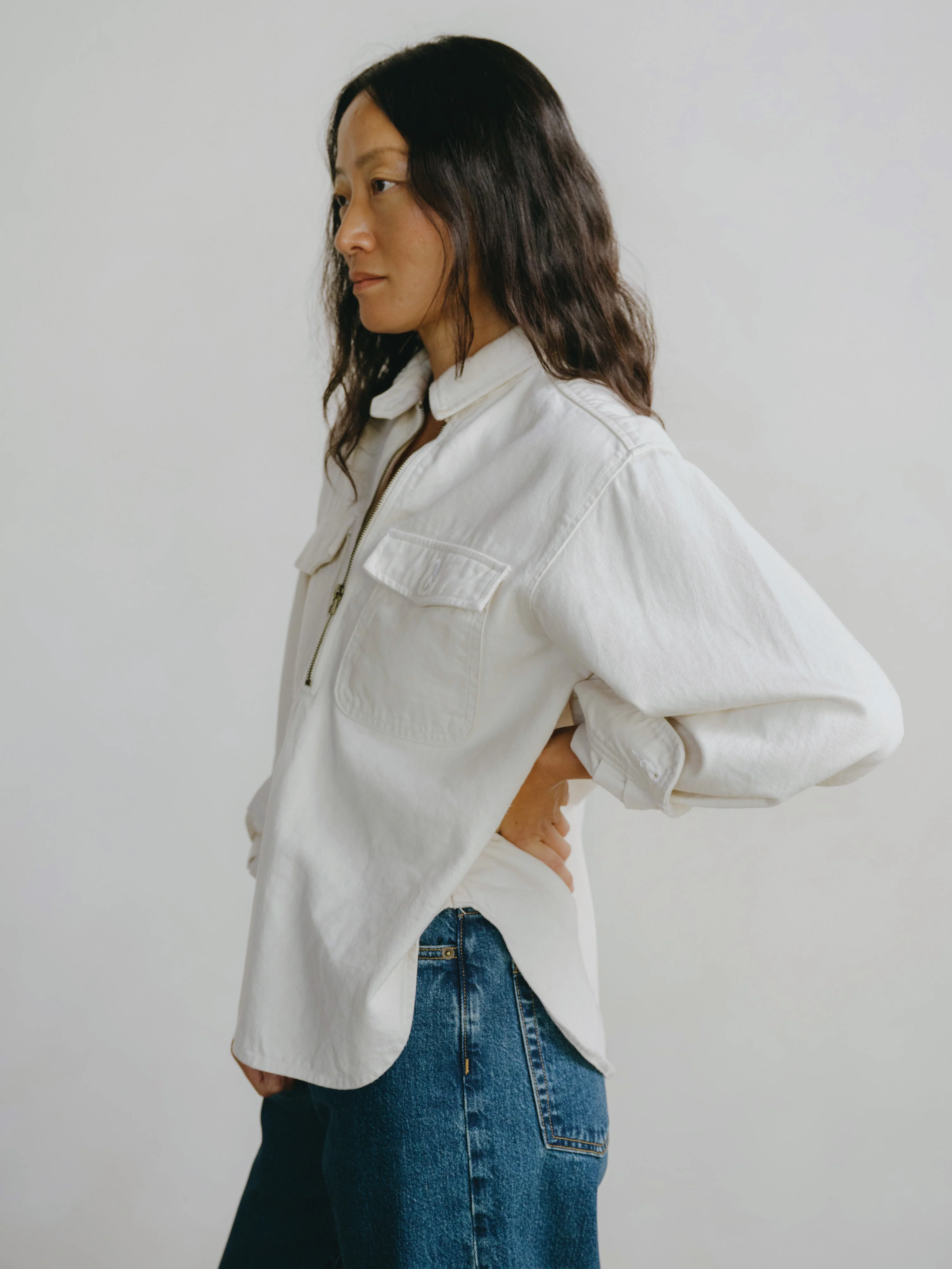 Zip Popover, Broken Twill, Putty - Image 3
